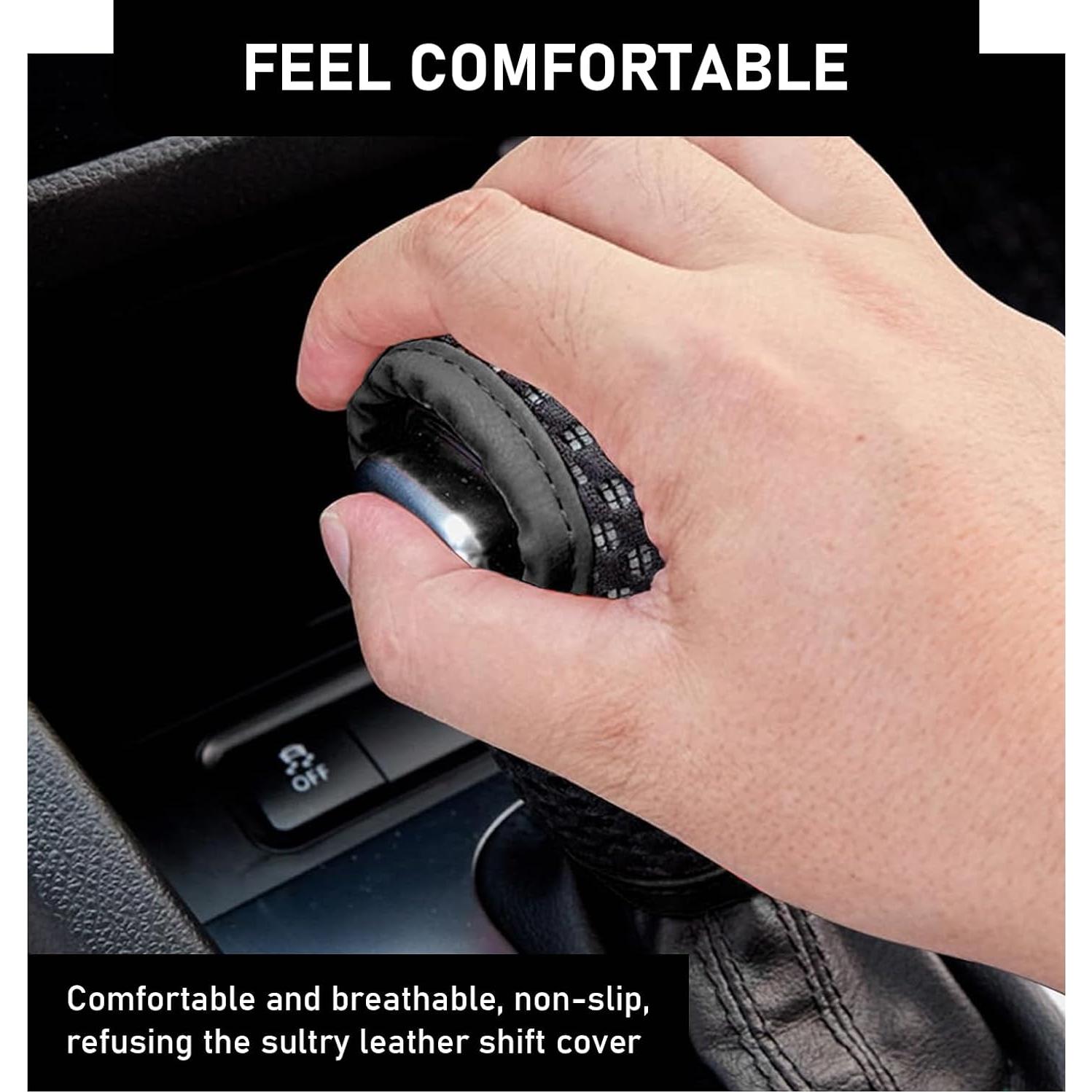 Cubierta de Palanca de Cambios Awlbed 1 PC Negra 5D Antideslizante