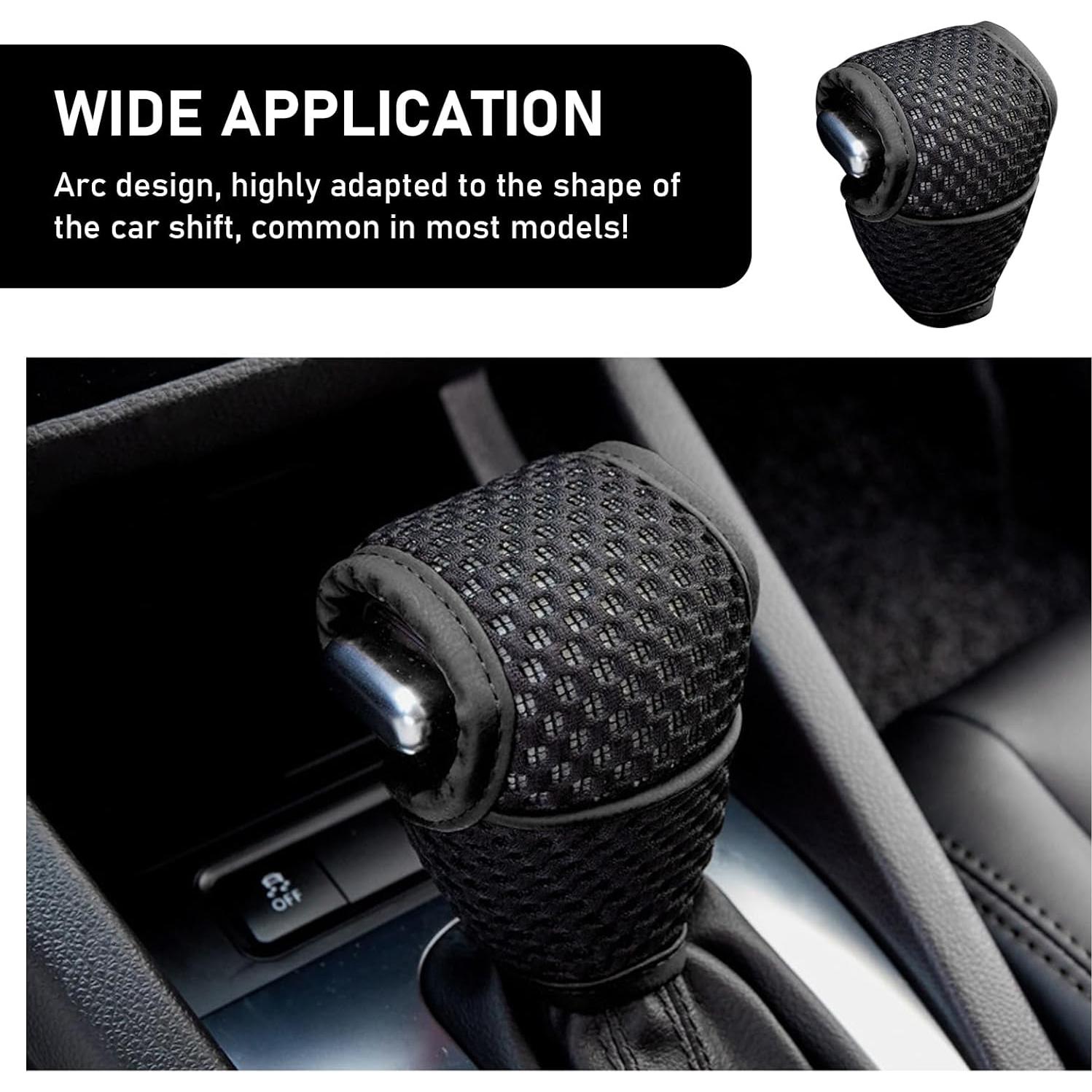 Cubierta de Palanca de Cambios Awlbed 1 PC Negra 5D Antideslizante