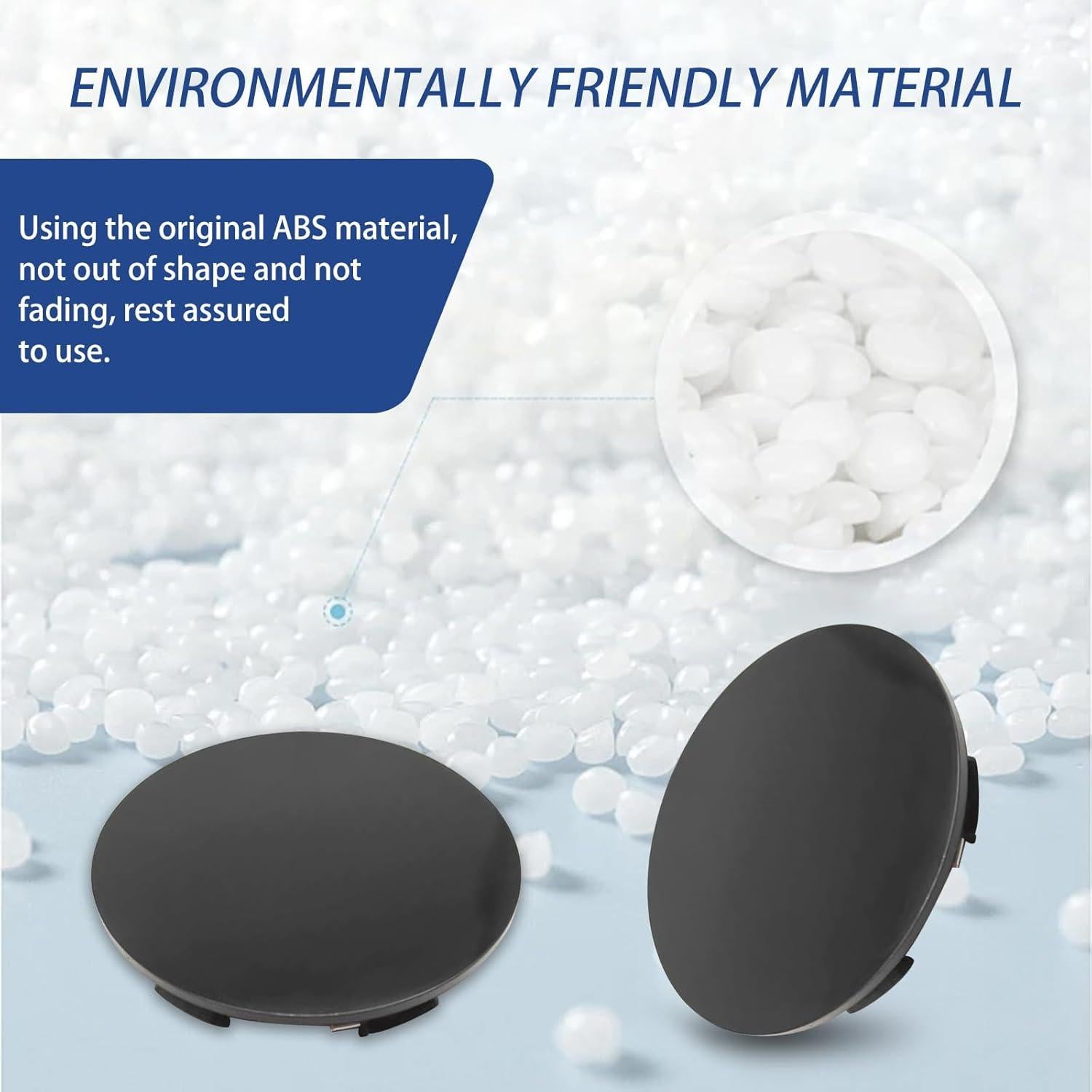 Cubiertas Centrales de Eje de Rueda Flygun 4 PCS 60MM Negro