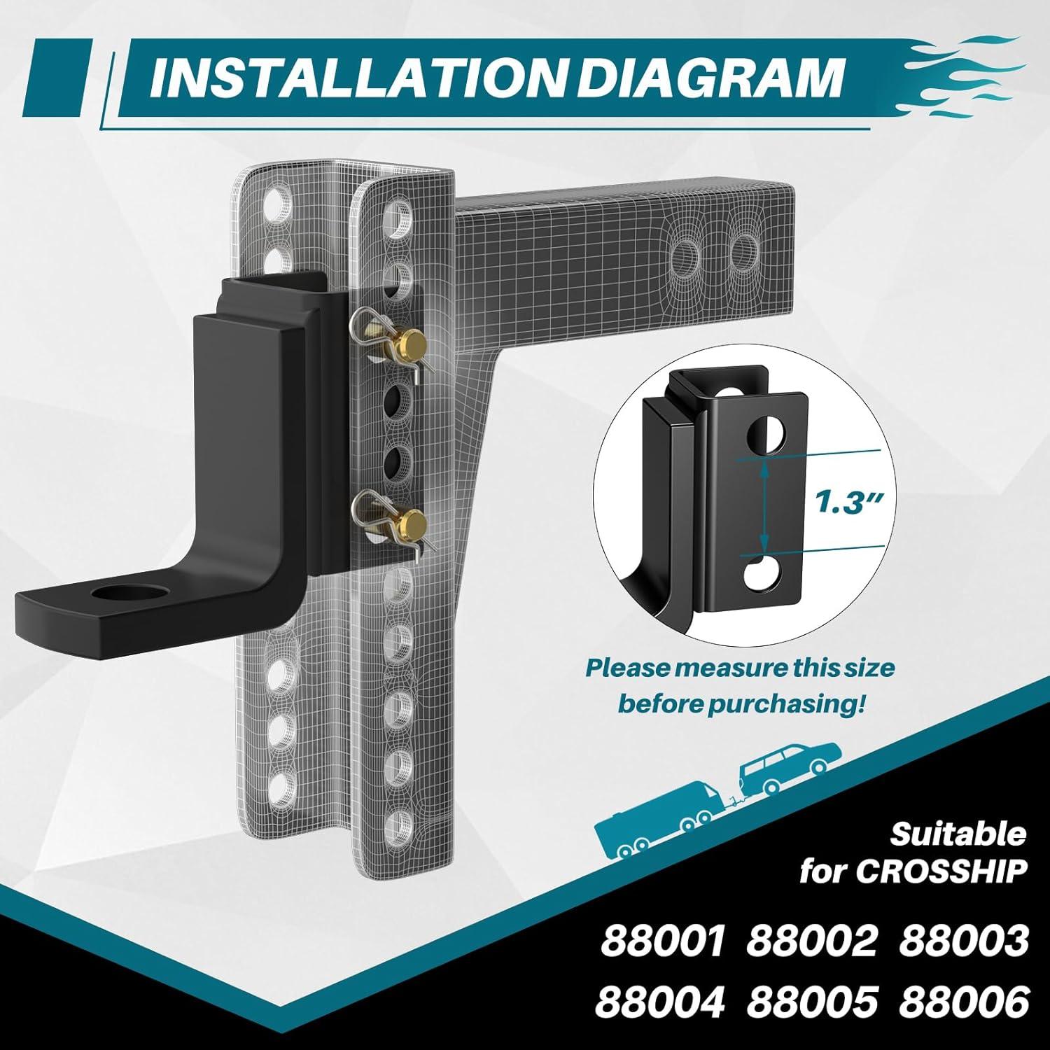 Soporte de enganche ajustable CROSSHIP MYUSQCR034 2268 kg