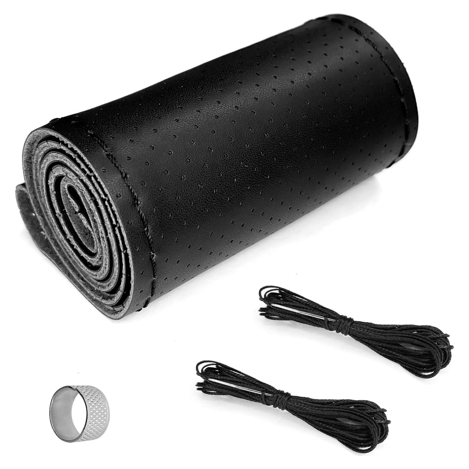 Cubierta de Volante de Cuero Hirificing 39 cm Antideslizante DIY