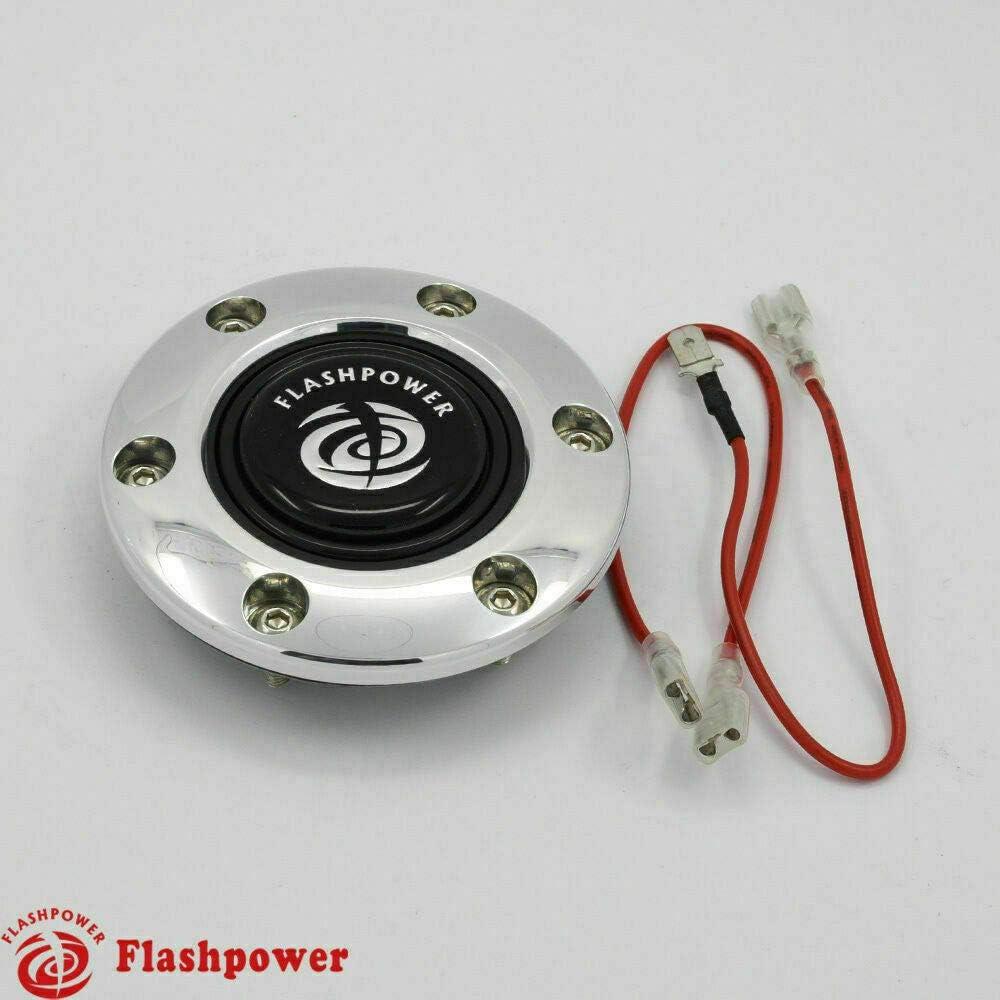 Volante de madera Flashpower 38.1 cm remachado con claxon