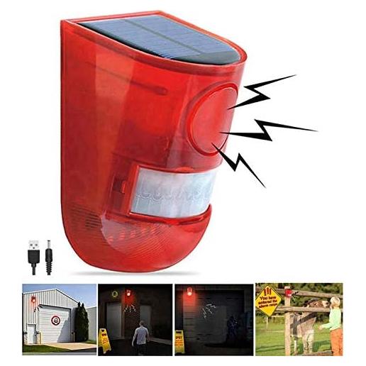 Alarma Solar de Movimiento Comboss wl0286 110 dB Luz LED 8m