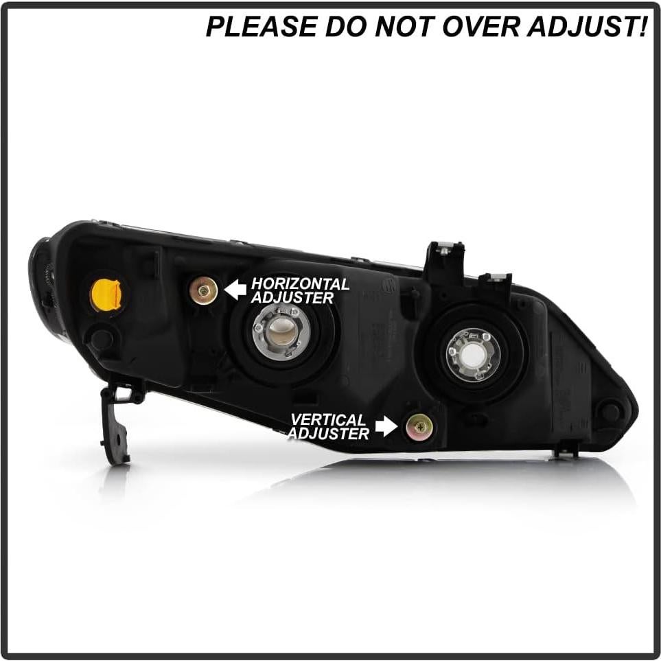 Faros KEEKPO para Honda Civic 2006-2011 Sedán 4 Puertas Negro