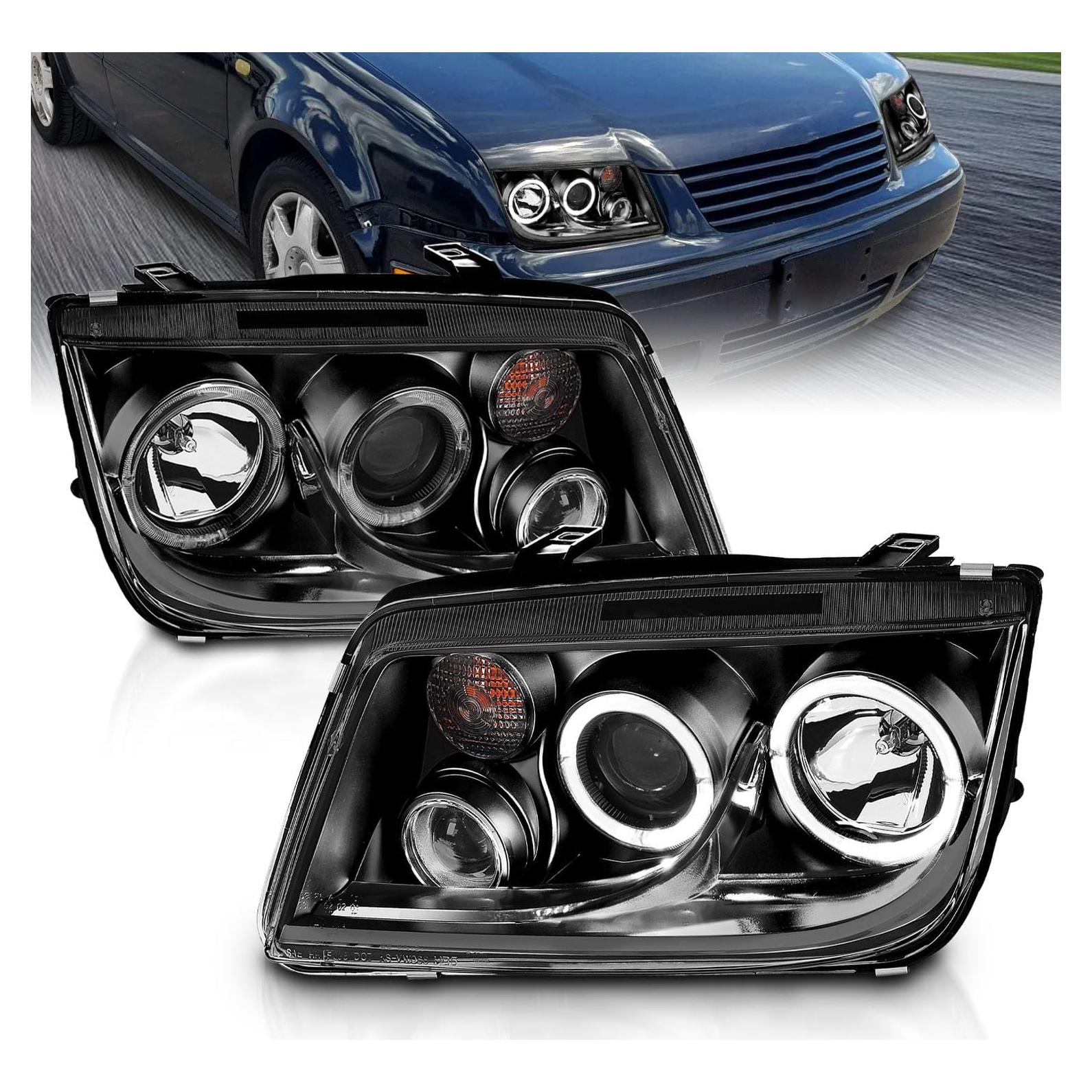 Juego de Faros Proyector LED AmeriLite para VW Jetta 1999-2005