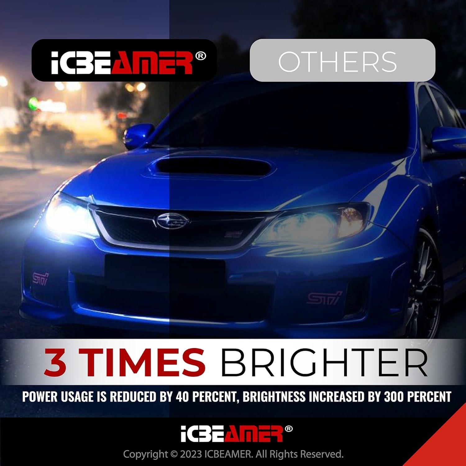 Bombillas HID D2S ICBEAMER 35W 10000K Azul 3200 Lúmenes - Paquete de 2