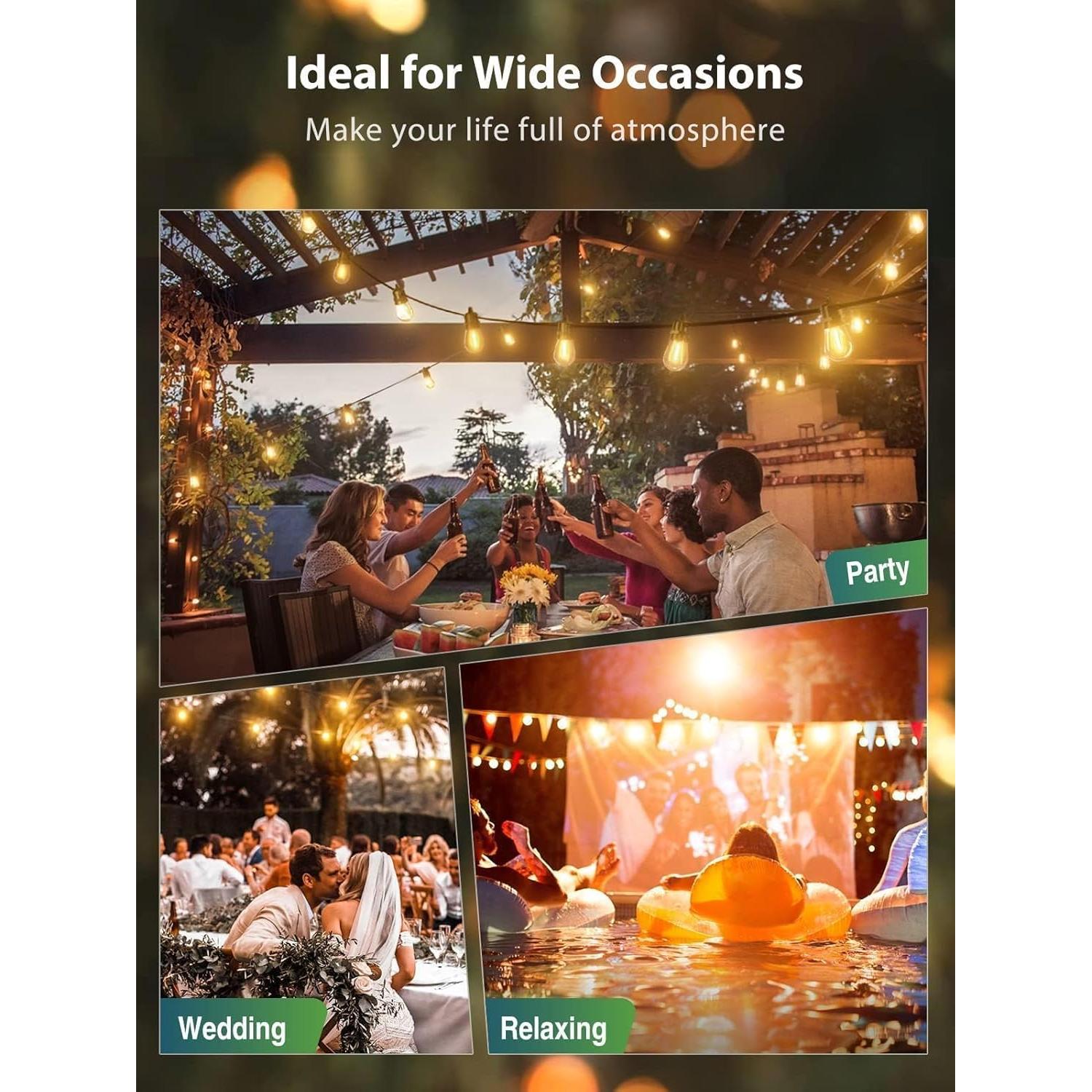 Luces de Cadena Solares KYY 54FT con Control Remoto y USB