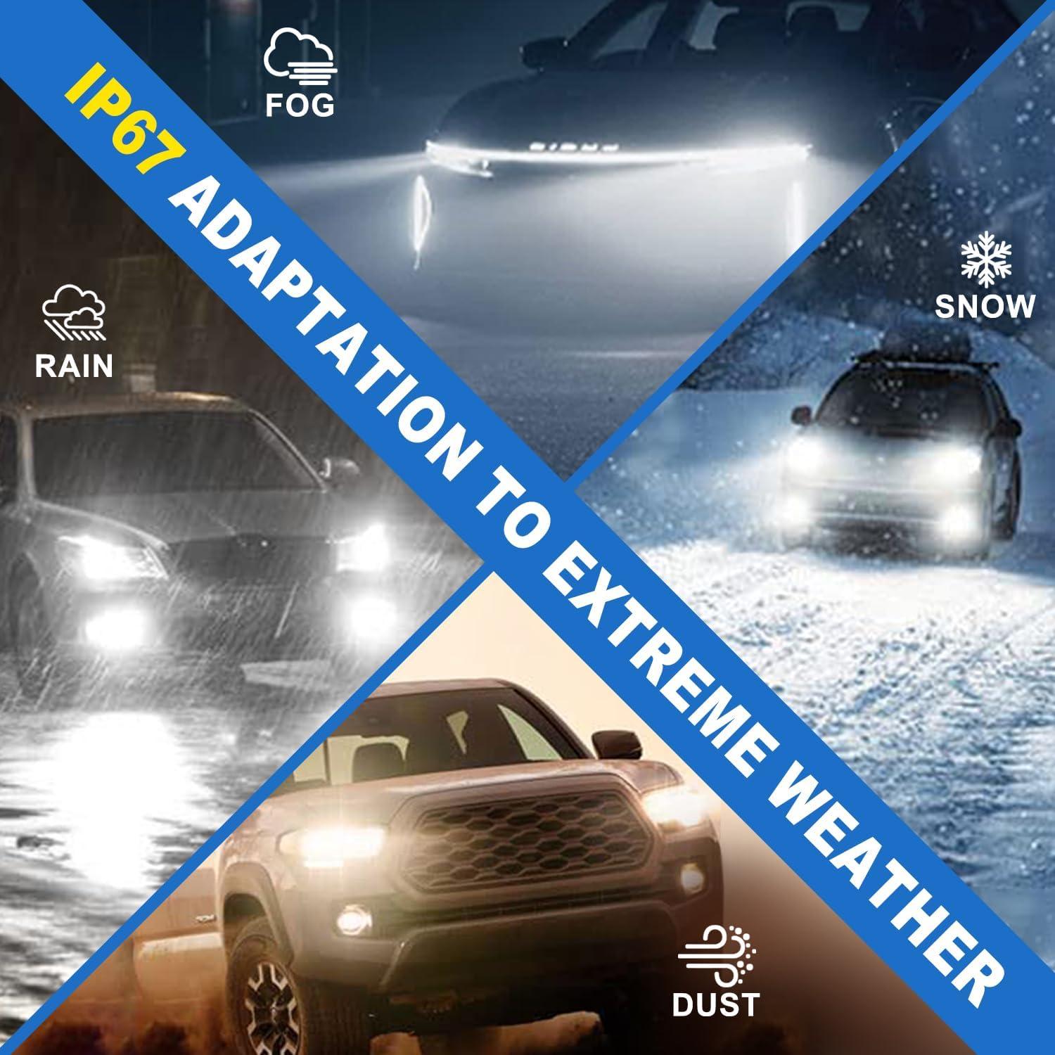 Bombillas H11 9005 AHOBXD 60000LM 80000h Vida Útil - Paquete de 4