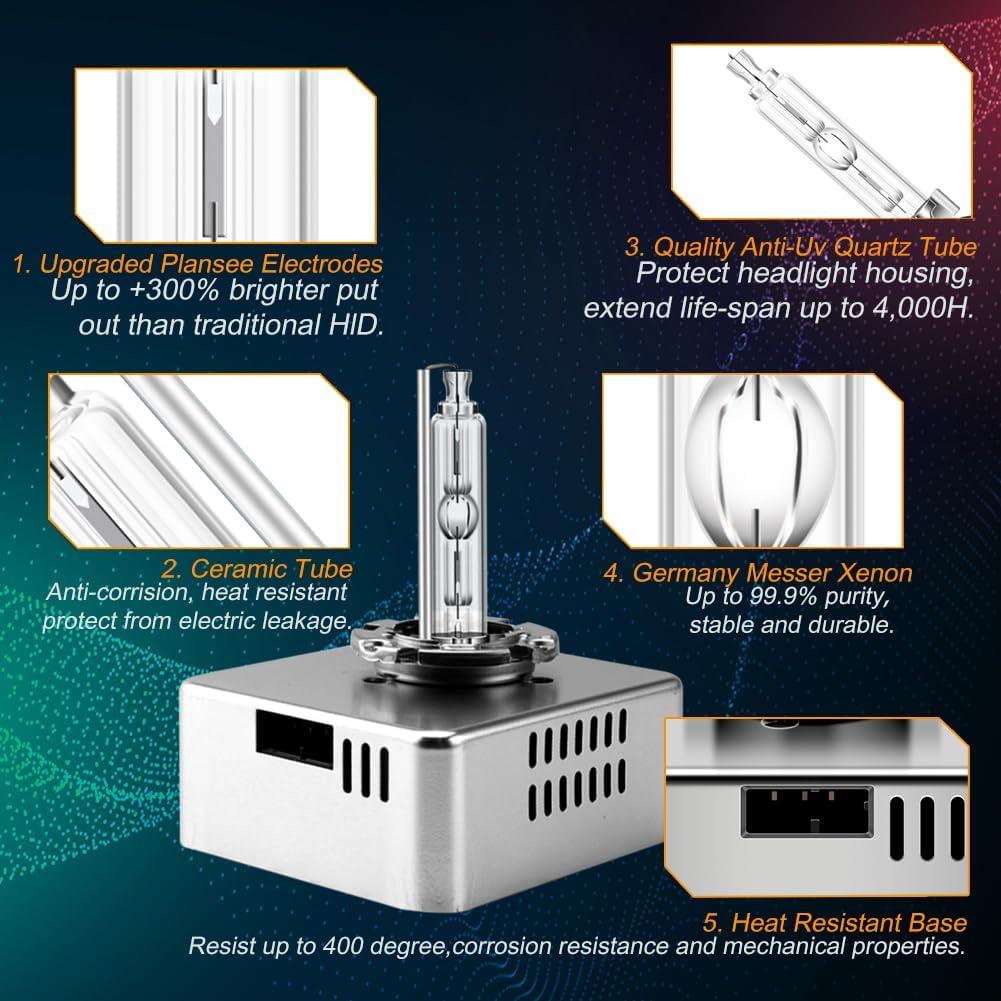 Bombilla Xenón D5S Asasytal 6000K 35W 3500 Lúmenes