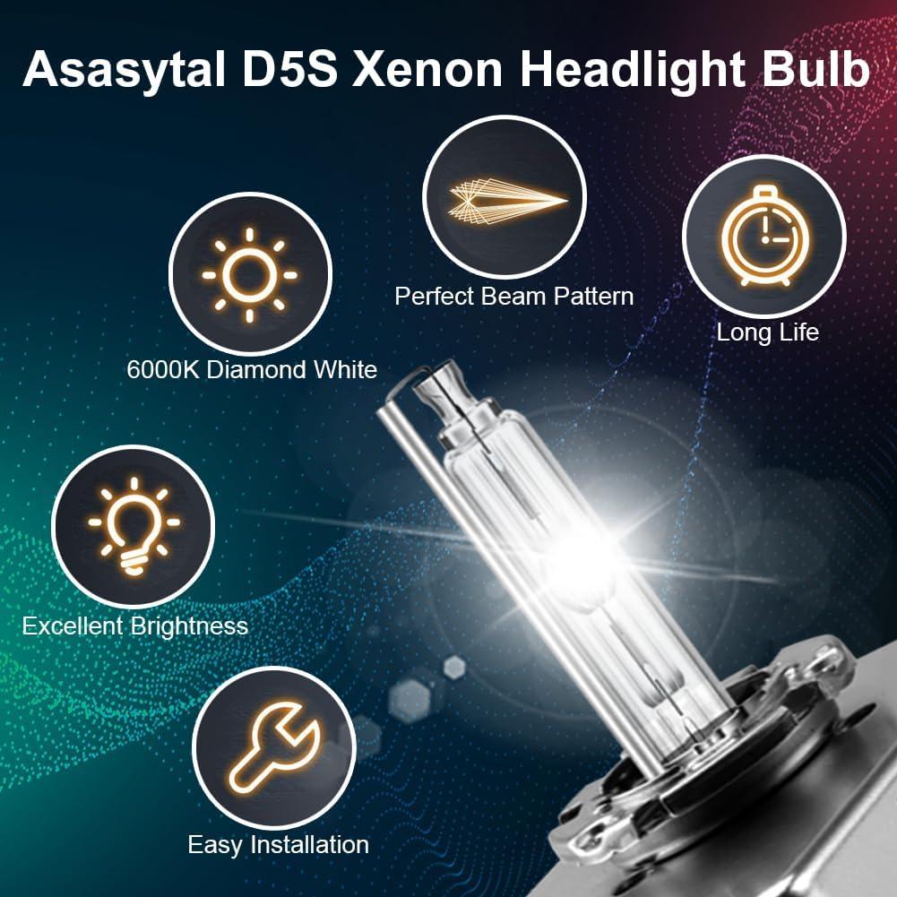 Bombilla Xenón D5S Asasytal 6000K 35W 3500 Lúmenes
