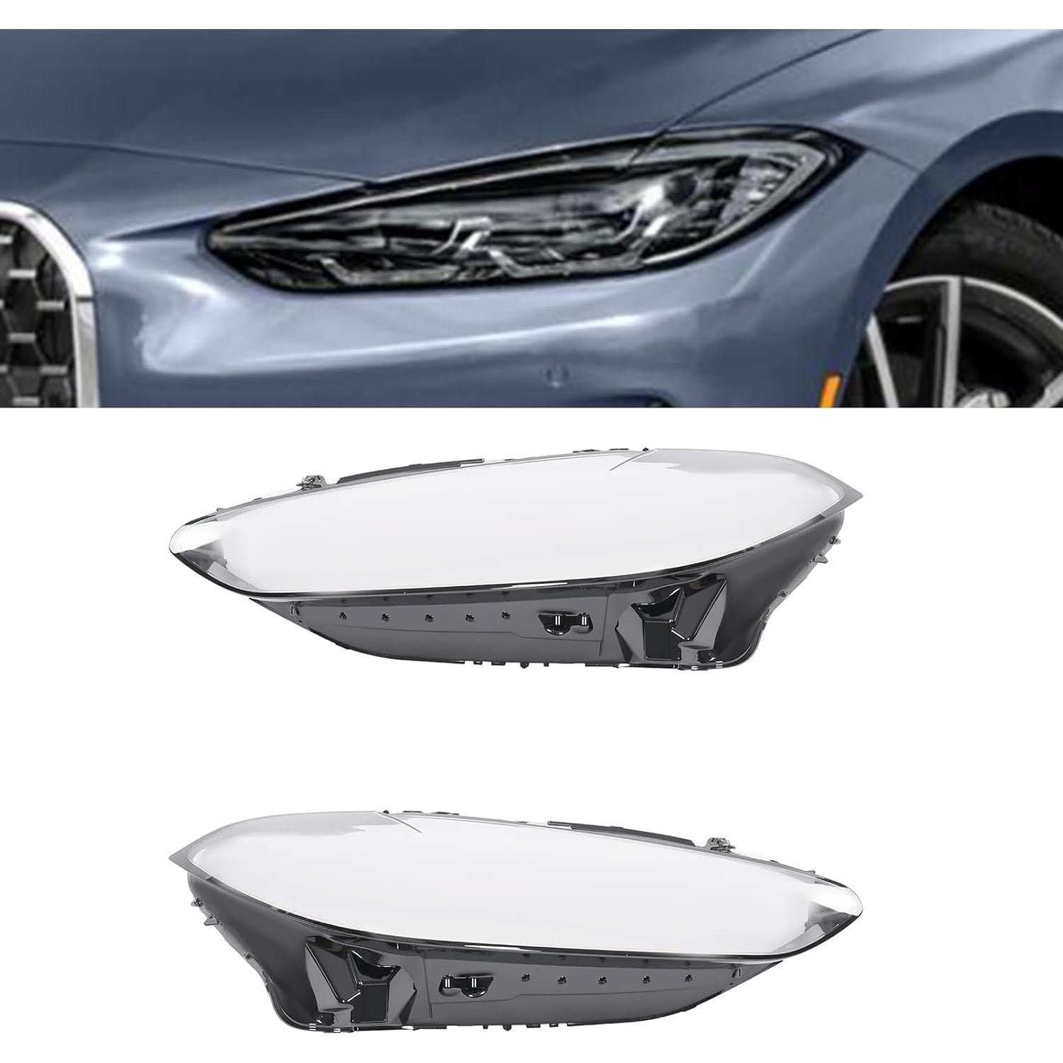 Cubierta de Lente de Faro WTCDOP para BMW 4-Series M4 i4 2021-2024