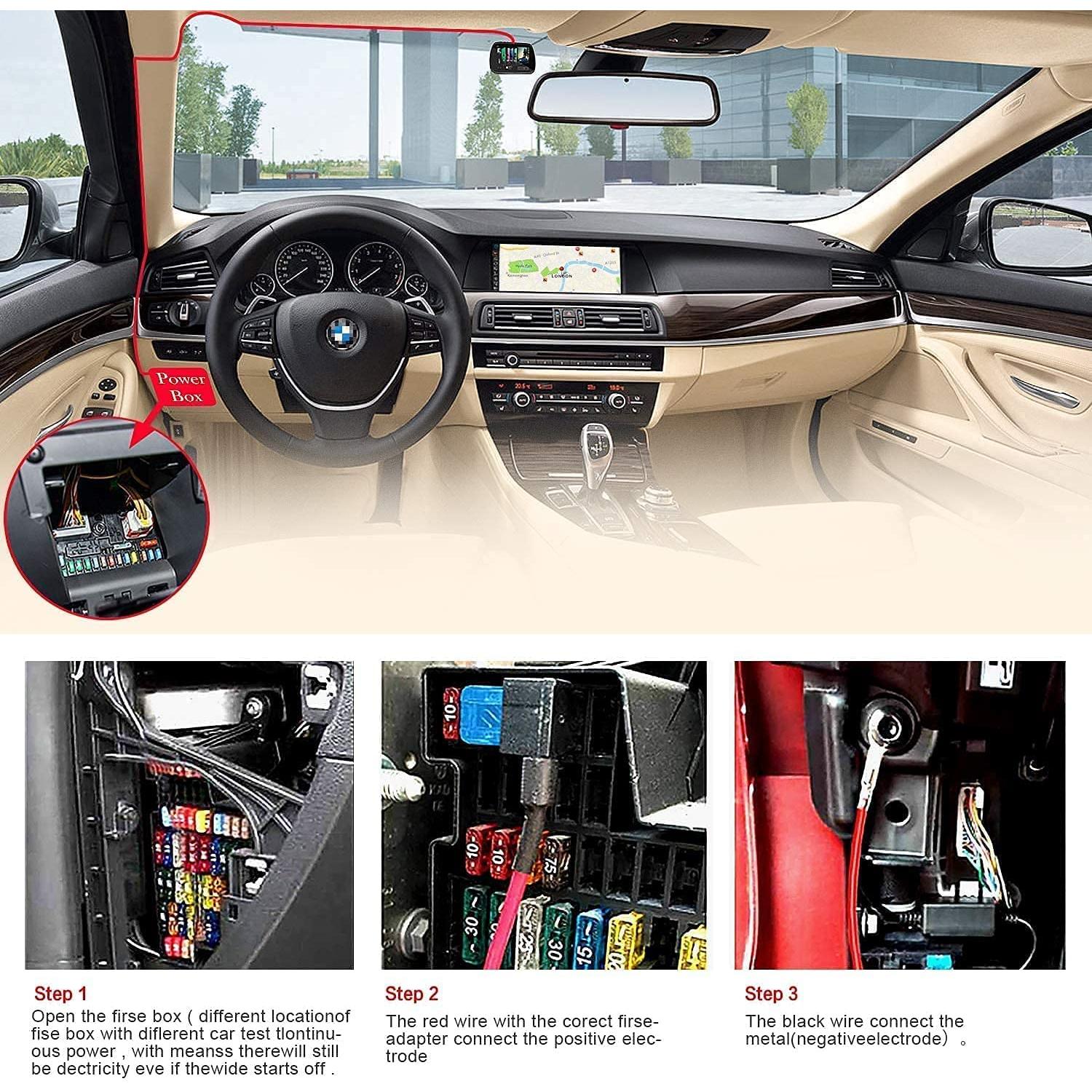 Kit de Cableado Duro USB C Plozoe para Cámara de Tablero