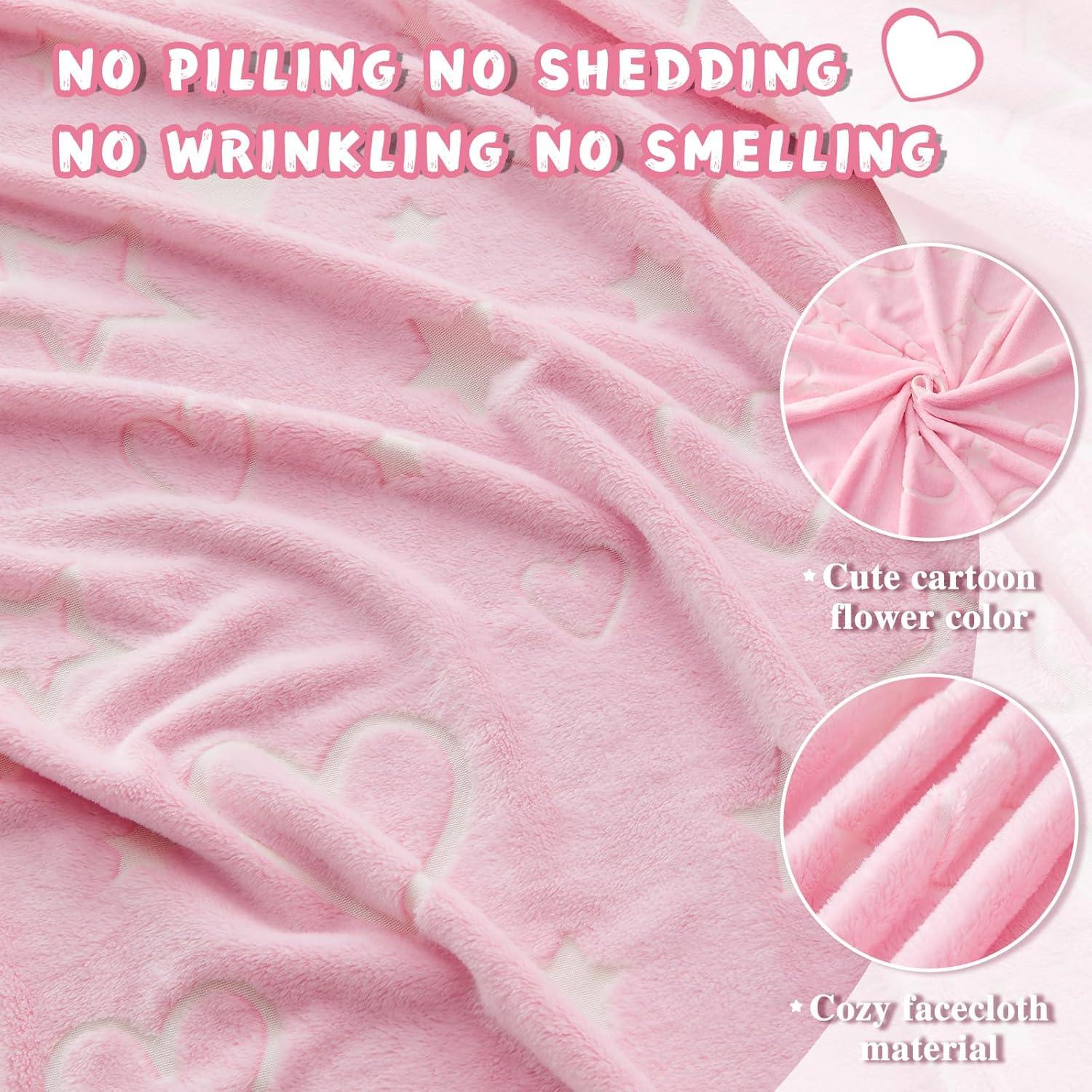 Manta Rosa Brillante inhand 101x152 cm para Niñas