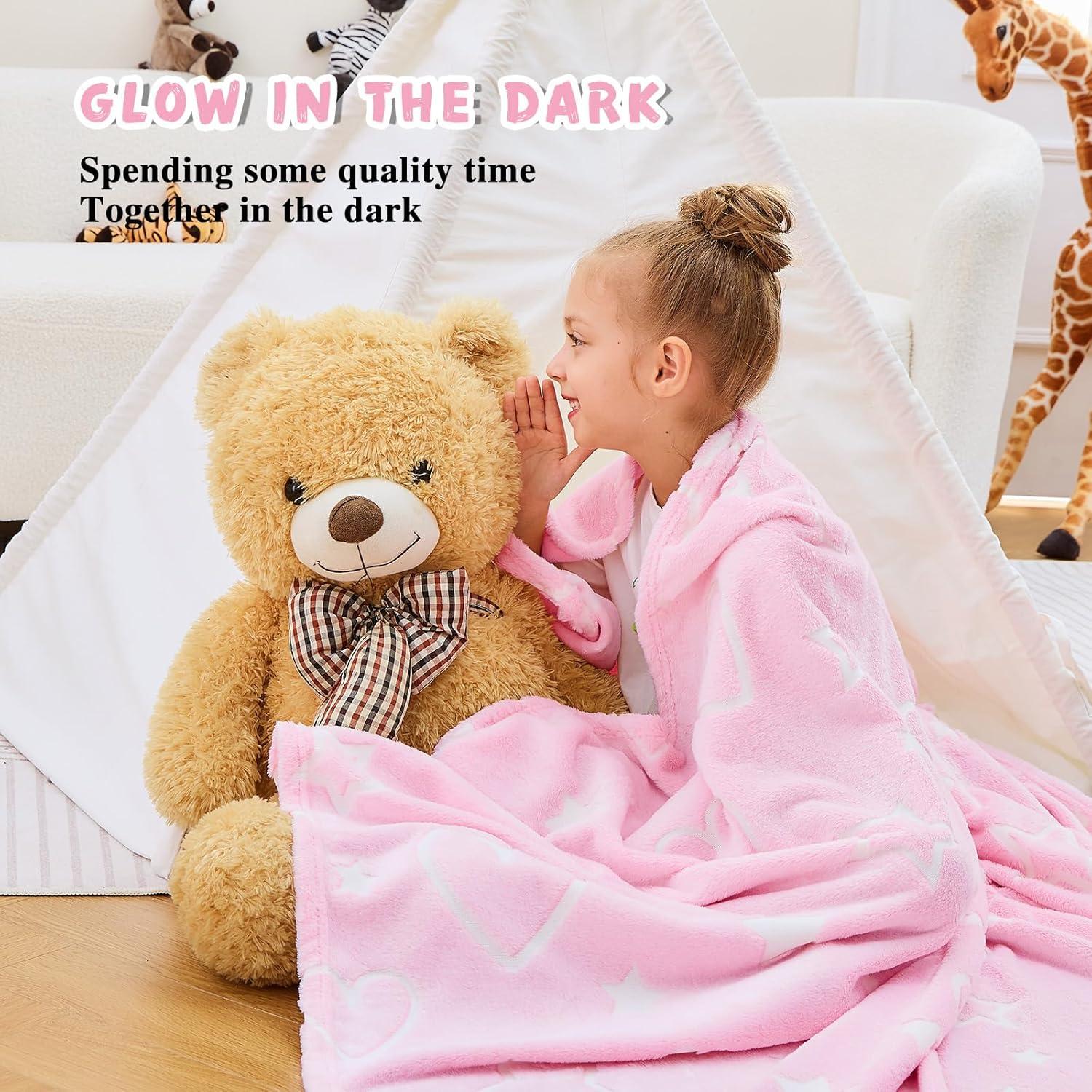 Manta Rosa Brillante inhand 101x152 cm para Niñas