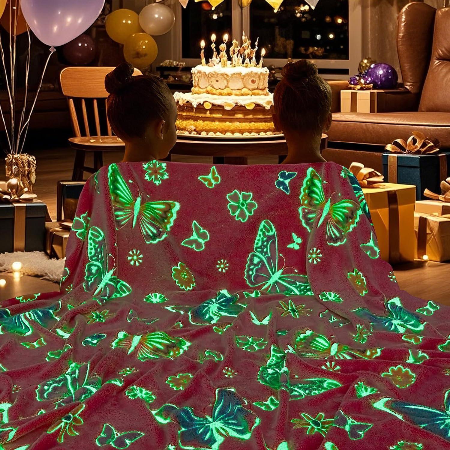 Manta Brillante Mariposa Rosa Inhand 127x152 cm Suave