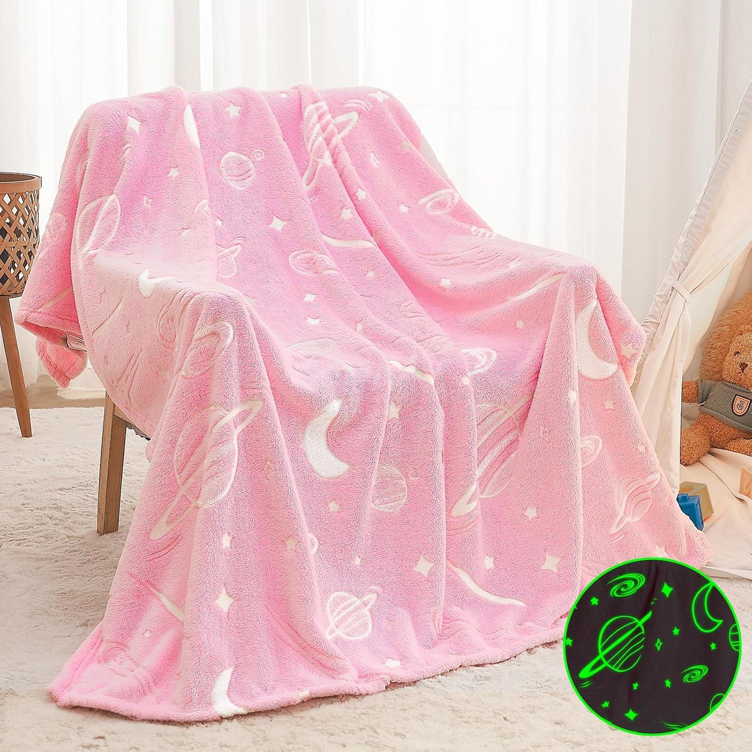 Manta Rosa Inhand 127x152 cm Brilla en la Oscuridad