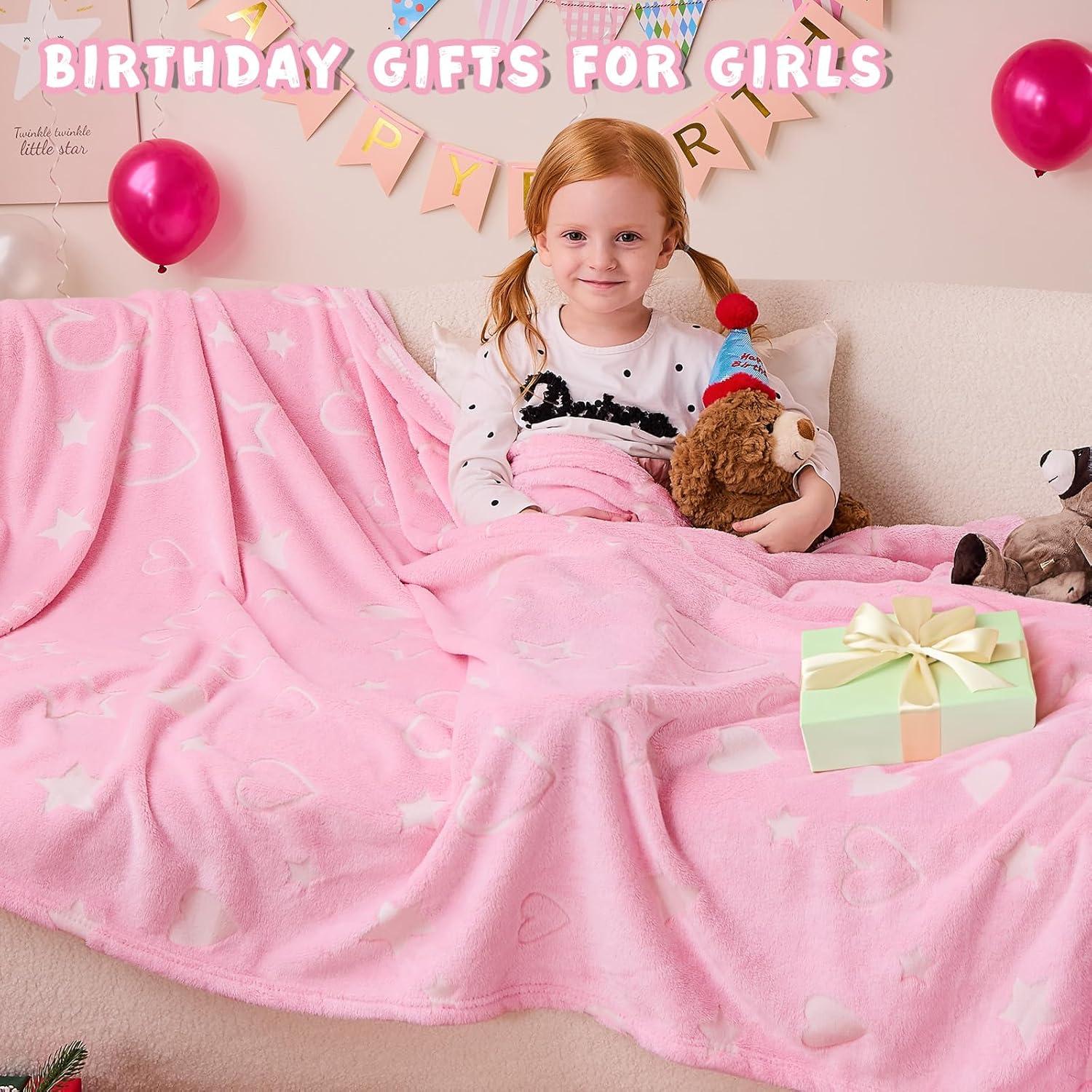 Manta Rosa Brillante inhand 127x152 cm para Niñas