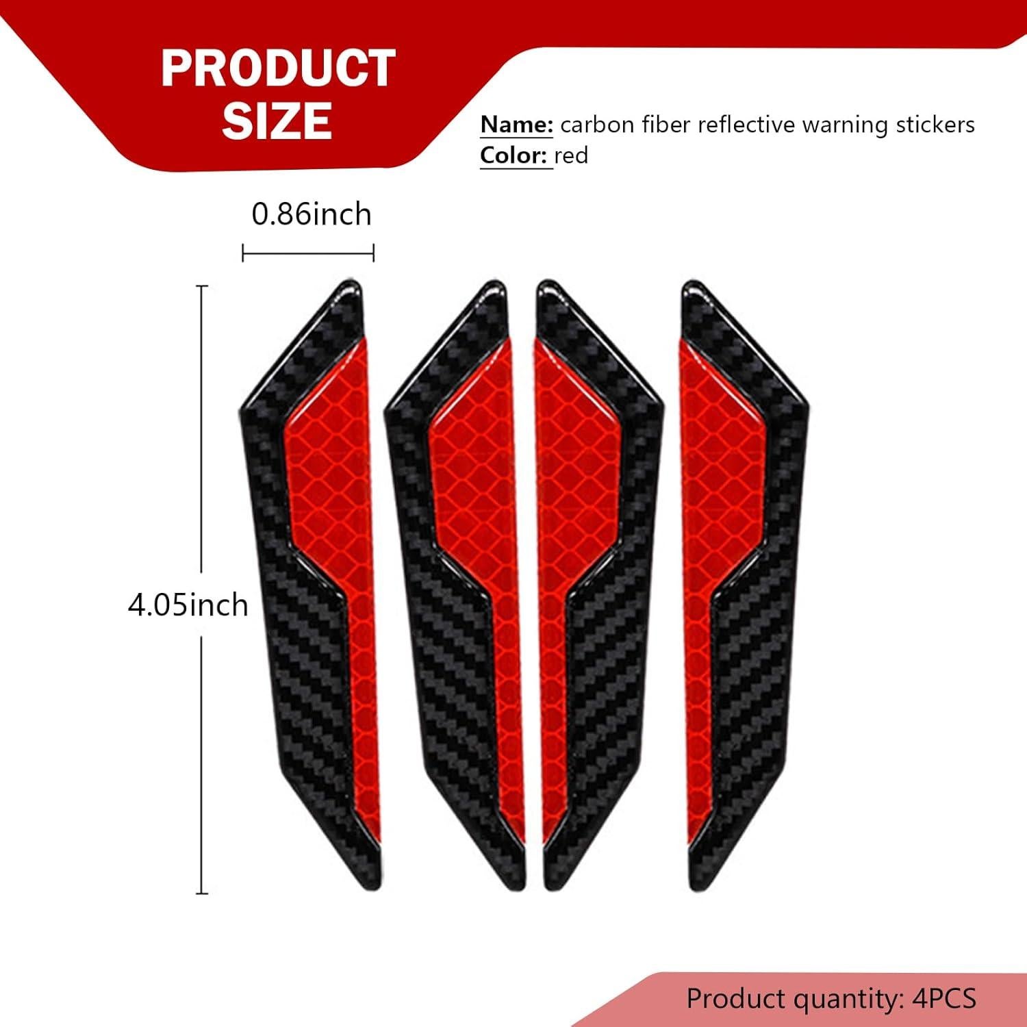 Calcomanías de Protección para Bordes de Puertas MOXRUQ 4 PCS Rojo