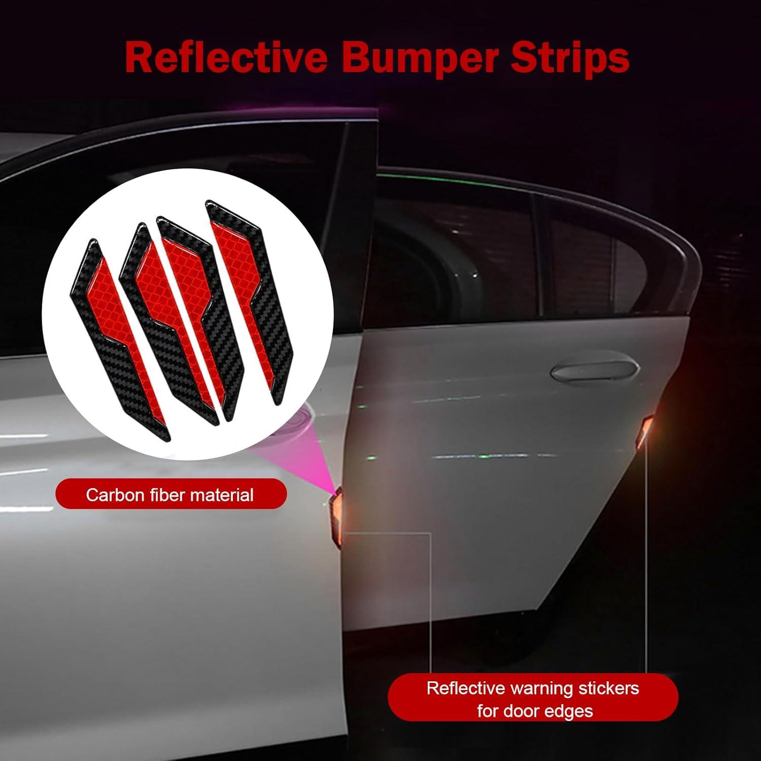 Calcomanías de Protección para Bordes de Puertas MOXRUQ 4 PCS Rojo