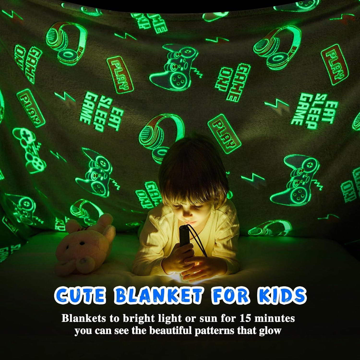 Manta que Brilla en la Oscuridad Inhand 127x152 cm Gris