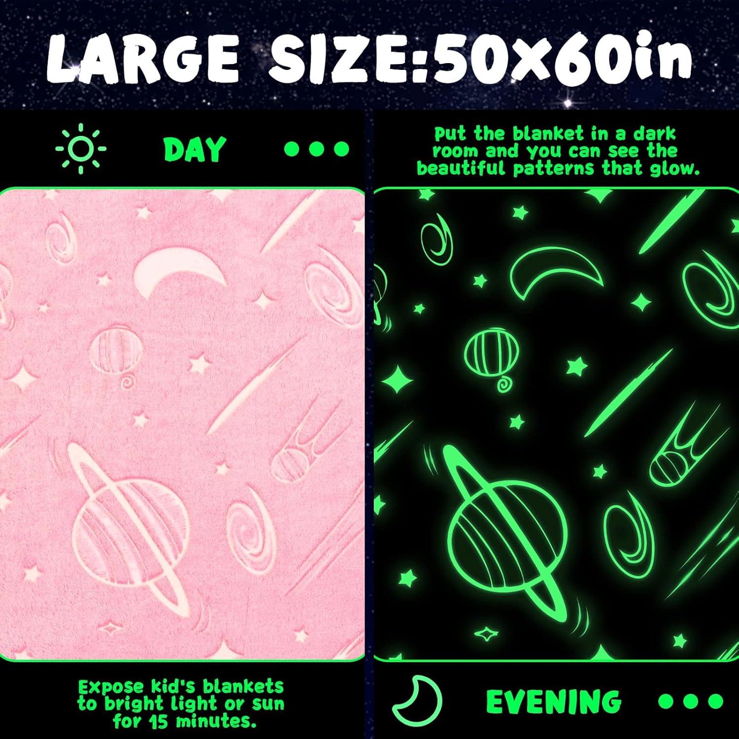 Manta Rosa Inhand 101x152 cm Brilla en la Oscuridad