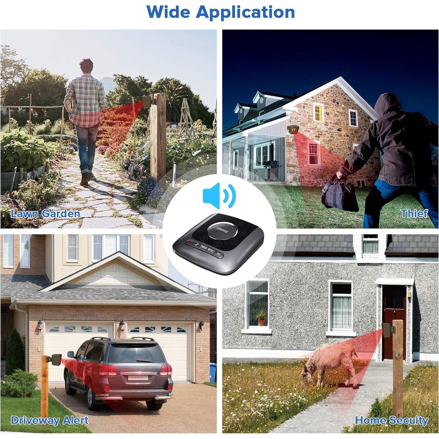 Alarma Solar Inalámbrica Chtoocy con 4 Sensores y Receptor