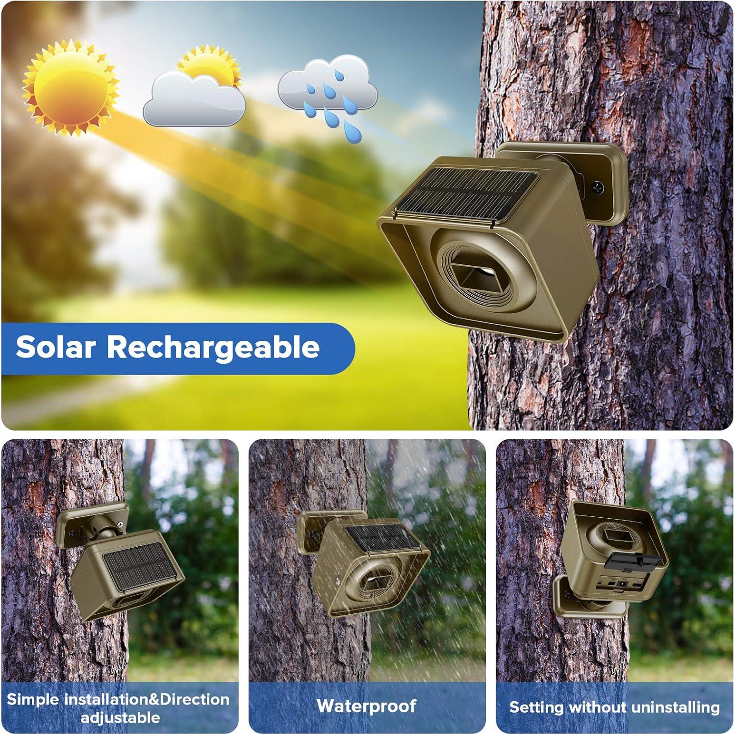 Alarma Solar Inalámbrica Chtoocy con 4 Sensores y Receptor