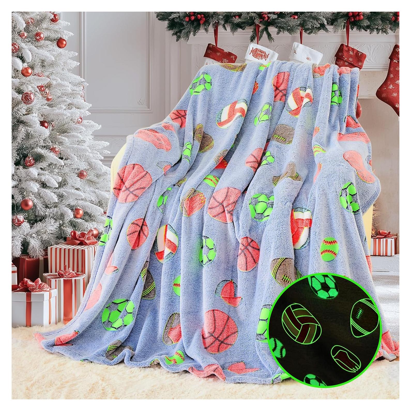 Manta de Fútbol Inhand Azul Brillante 127x152 cm Suave