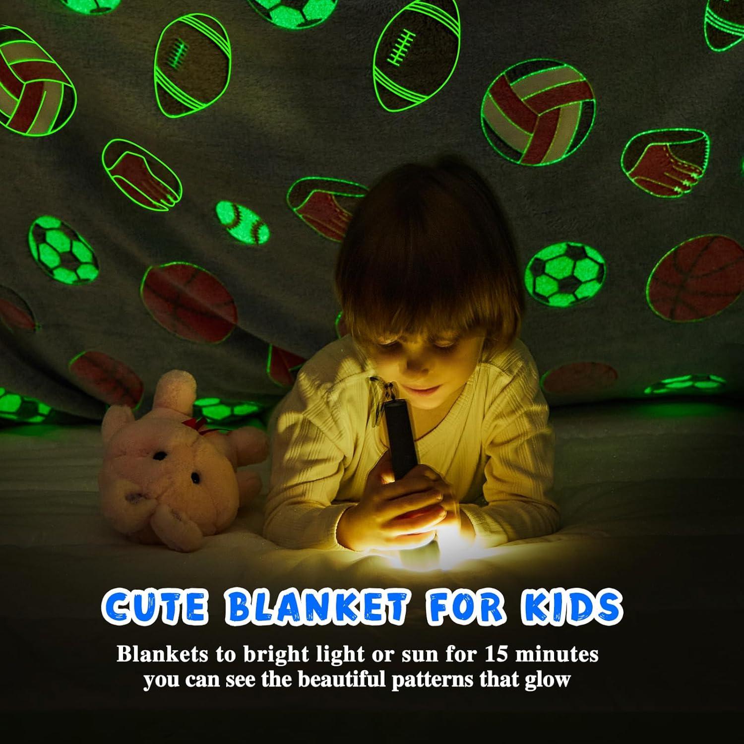 Manta de Fútbol Inhand Azul Brillante 127x152 cm Suave