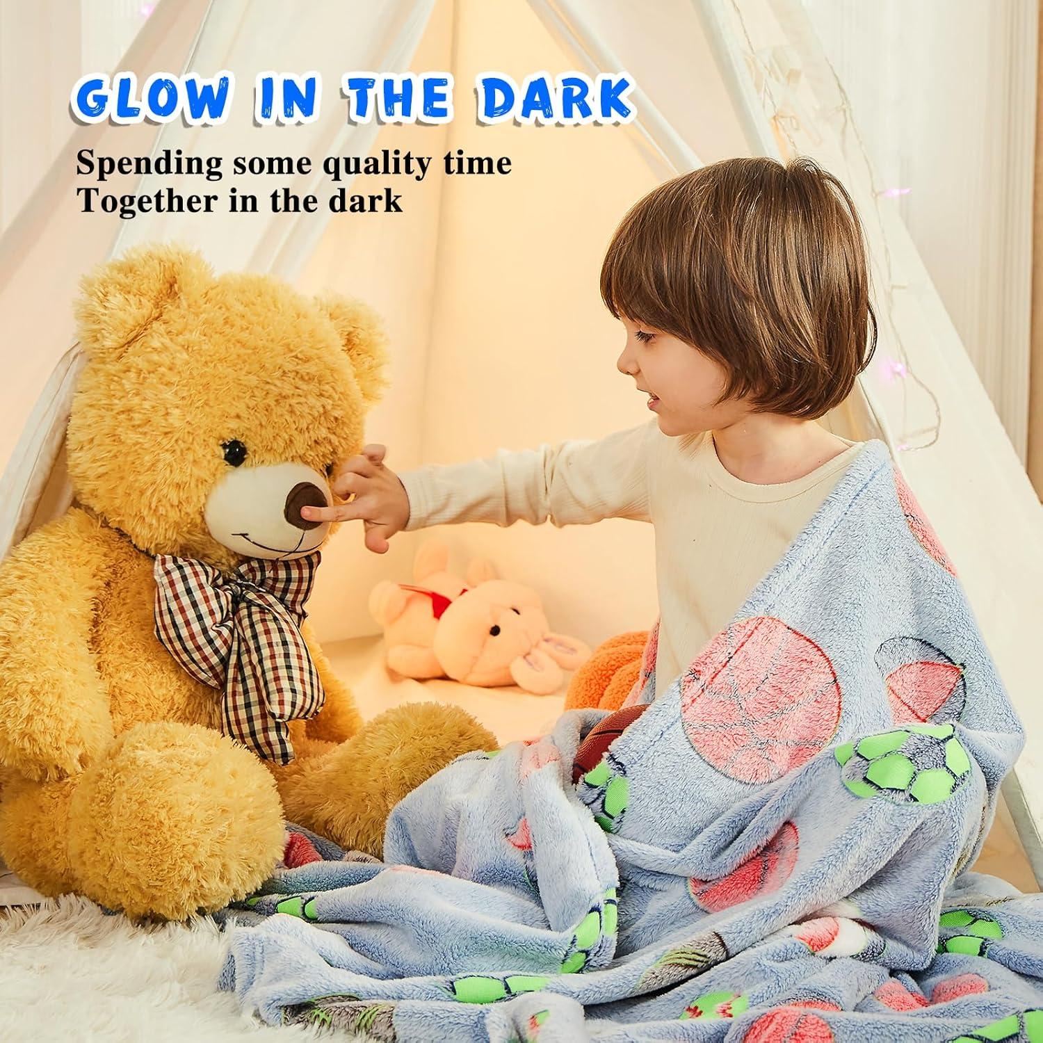 Manta de Fútbol Inhand Azul Brillante 127x152 cm Suave