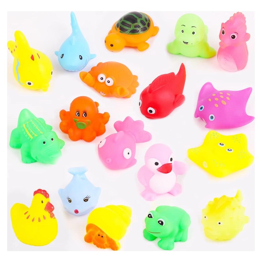 Juego de 18 Juguetes de Baño Manmel Animales Marinos