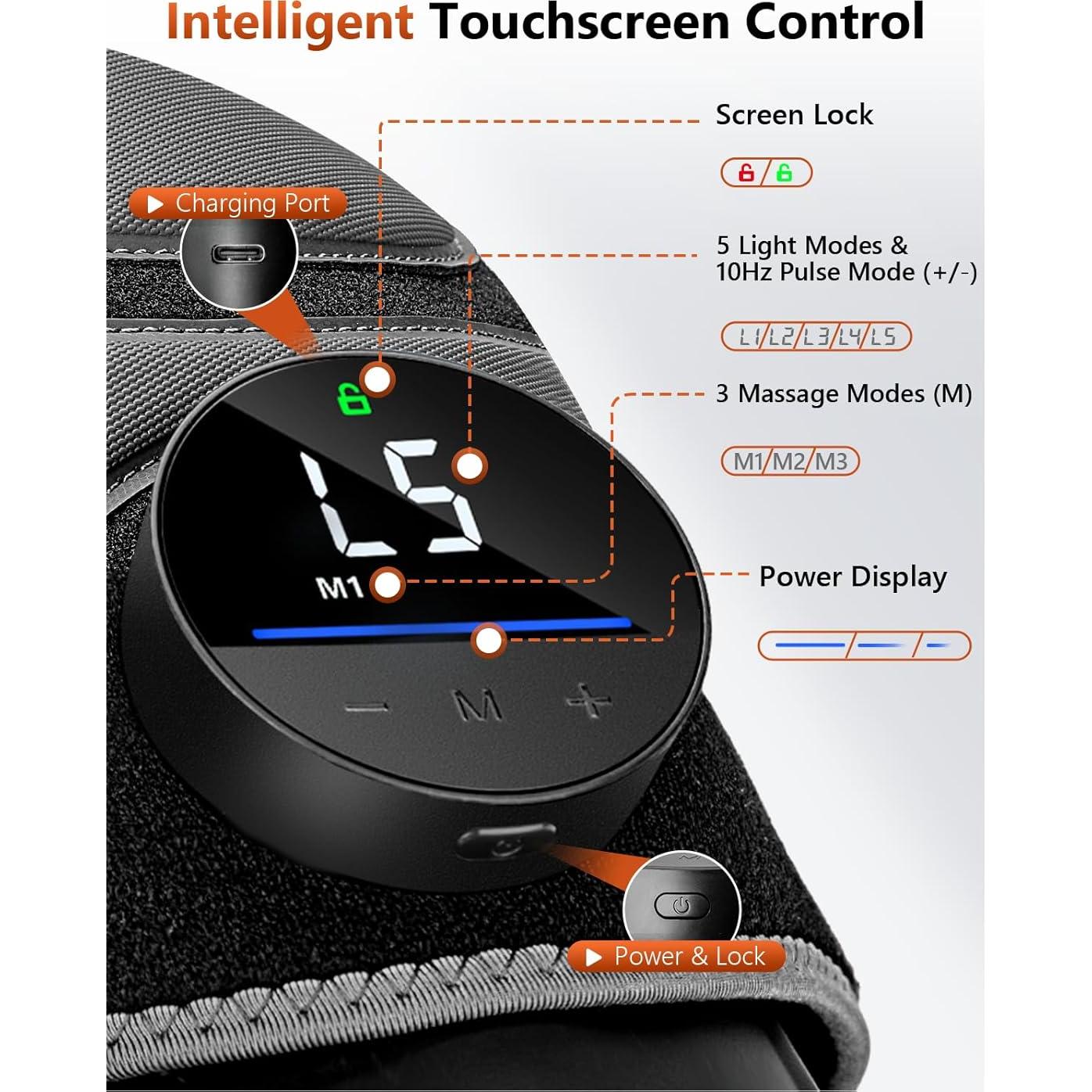 Férula de Rodilla RELEXNOW con Luz Roja y Masaje Inalámbrico