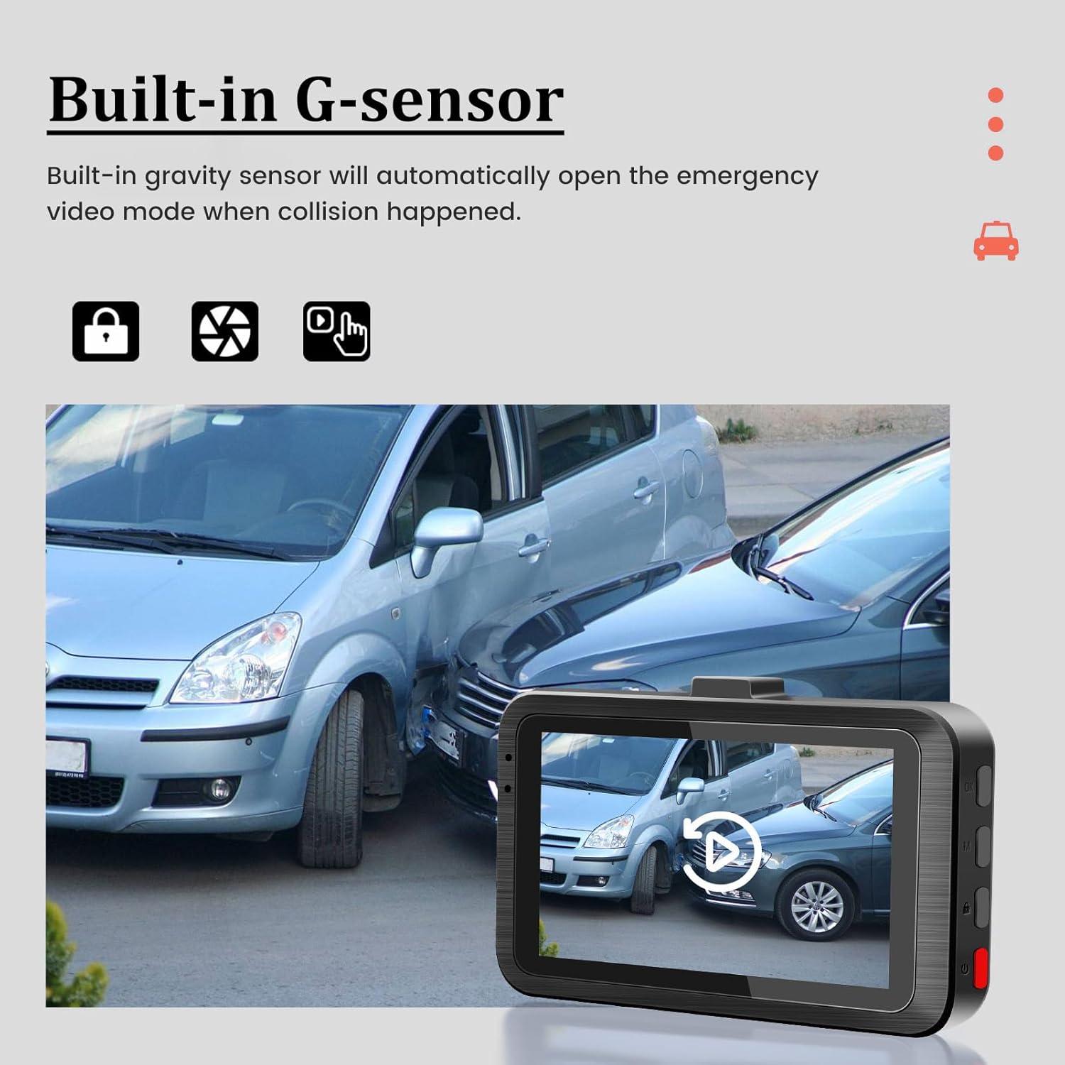 Cámara Doble para Auto NHOPEEW 1080P Pantalla Táctil 3.9cm