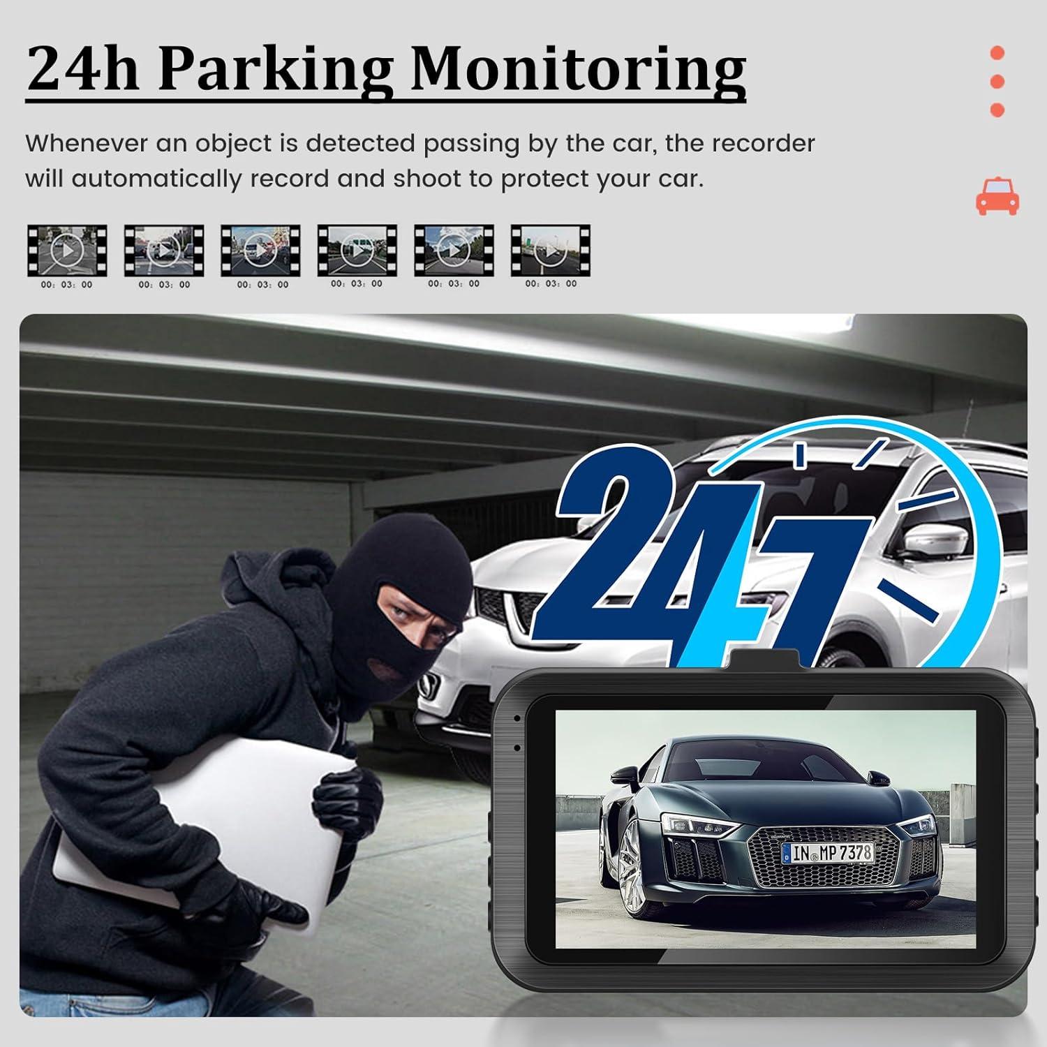 Cámara Doble para Auto NHOPEEW 1080P Pantalla Táctil 3.9cm