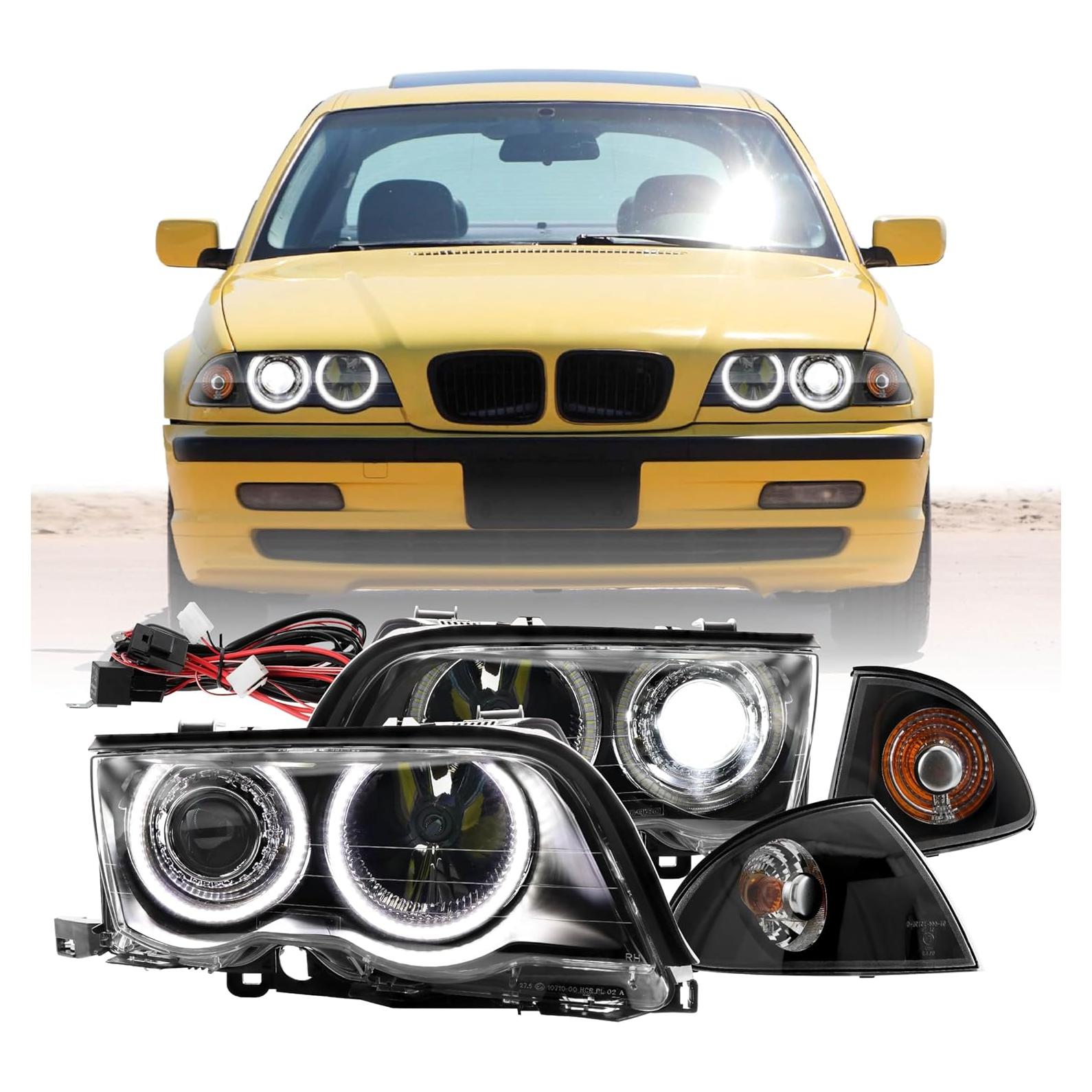Faros LED USR para BMW E46 1999-2001, 4 Piezas, Proyector