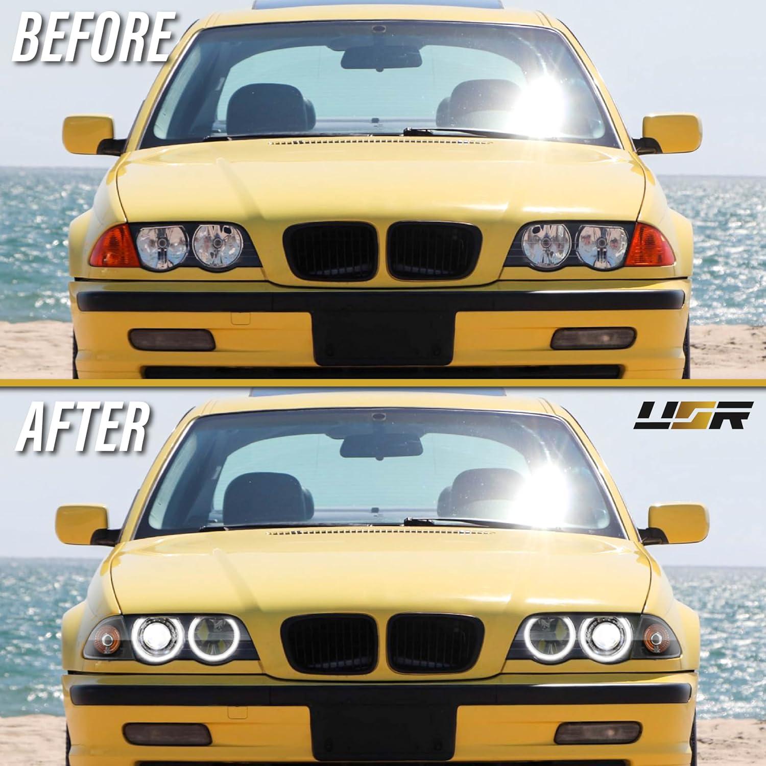 Faros LED USR para BMW E46 1999-2001, 4 Piezas, Proyector