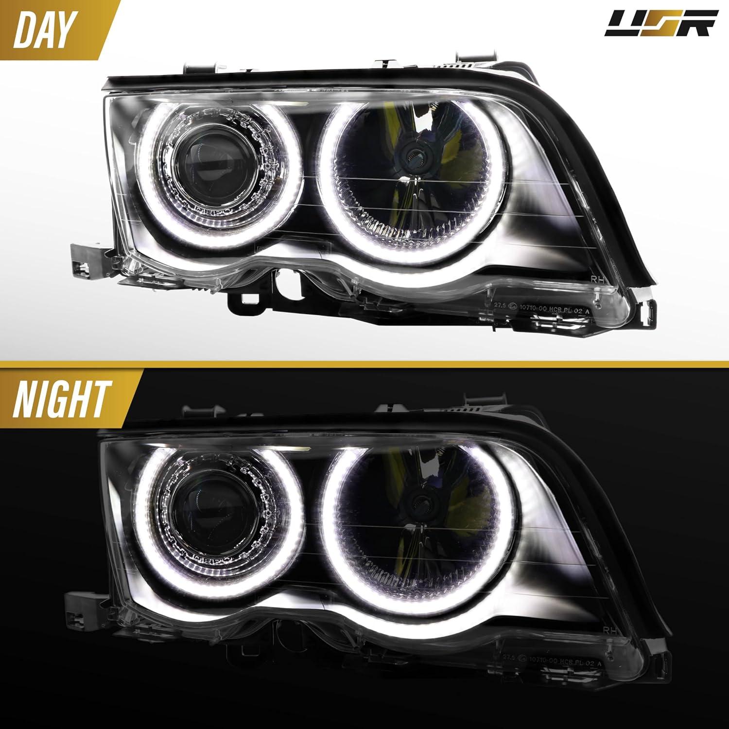 Faros LED USR para BMW E46 1999-2001, 4 Piezas, Proyector