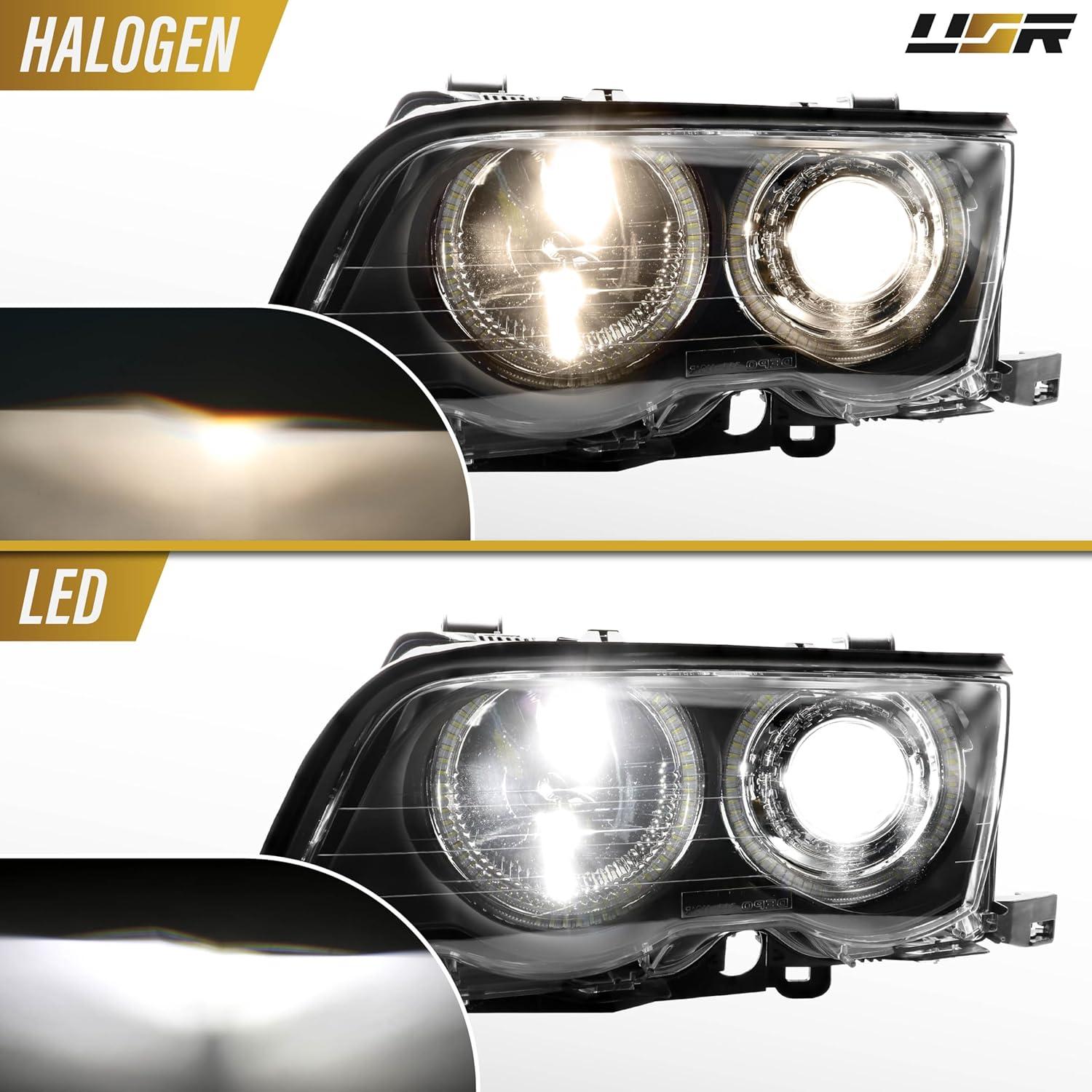 Faros LED USR para BMW E46 1999-2001, 4 Piezas, Proyector