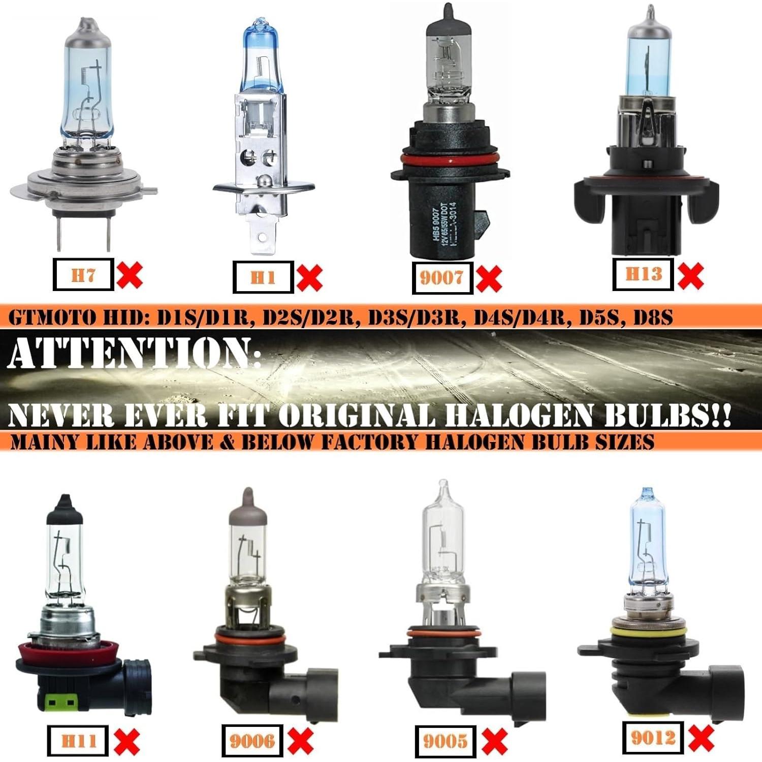 Bombillas Xenón D1S GTMOTO 6000K 35W para BMW 2006-2016