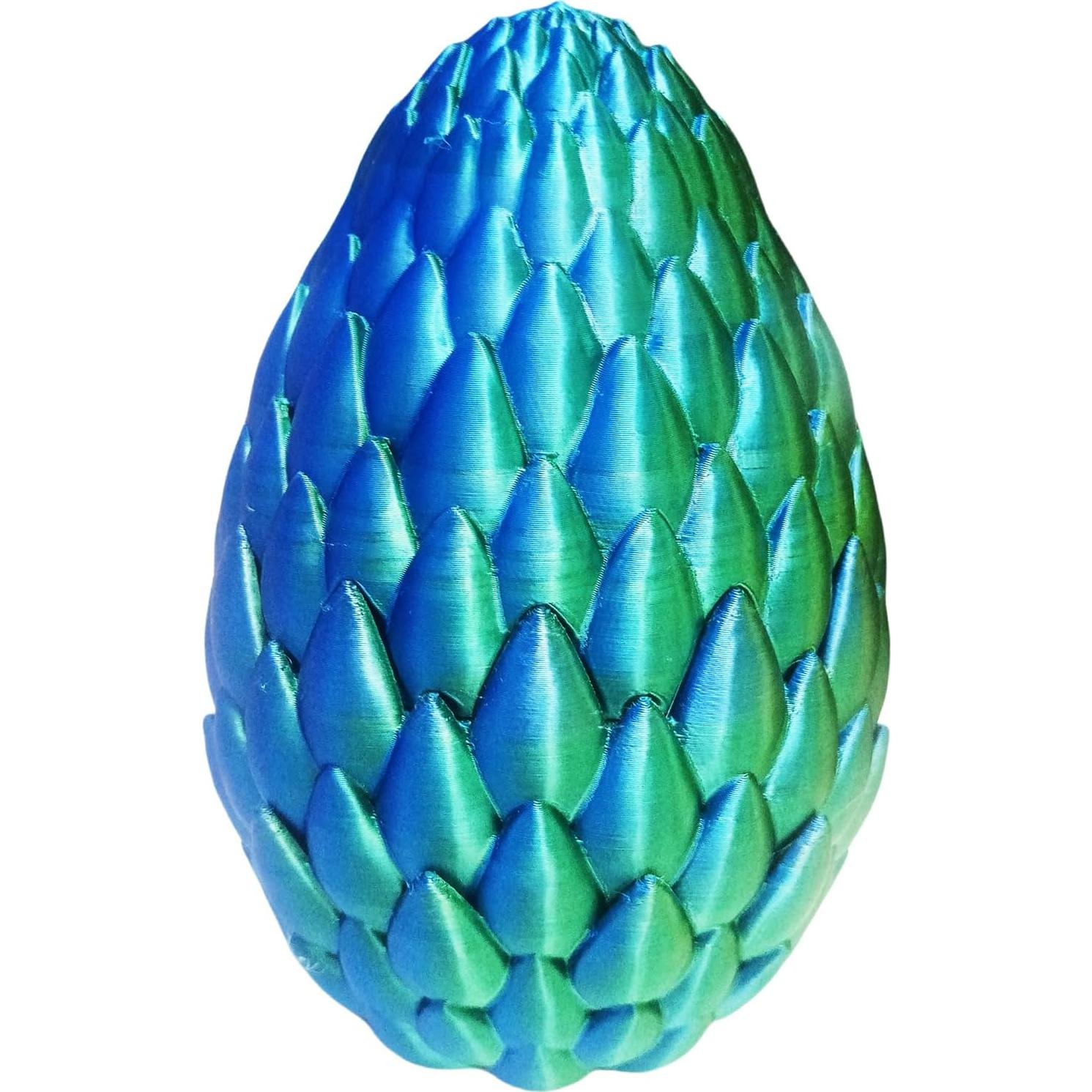 Huevo de Dragón 3D Qxbuhe 30 cm Decoración Escritorio Cian