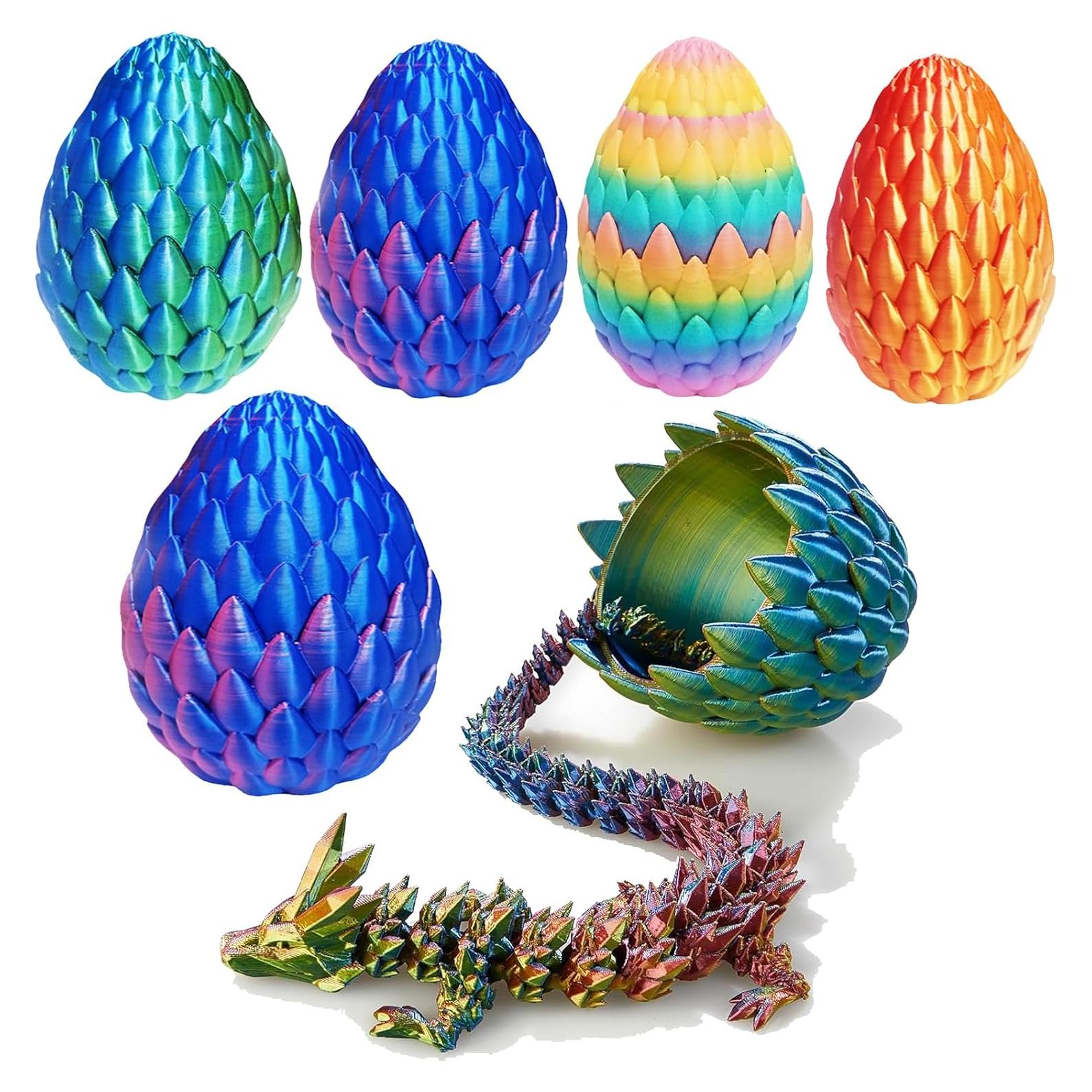 Huevo de Dragón 3D Qxbuhe 30 cm Rosa Colorido Decoración