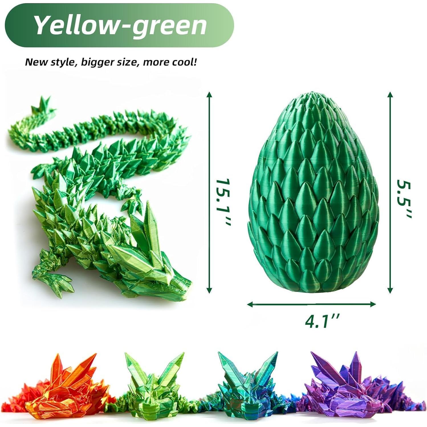 Huevo de Dragón 3D Qxbuhe 30 cm Turquesa Decoración