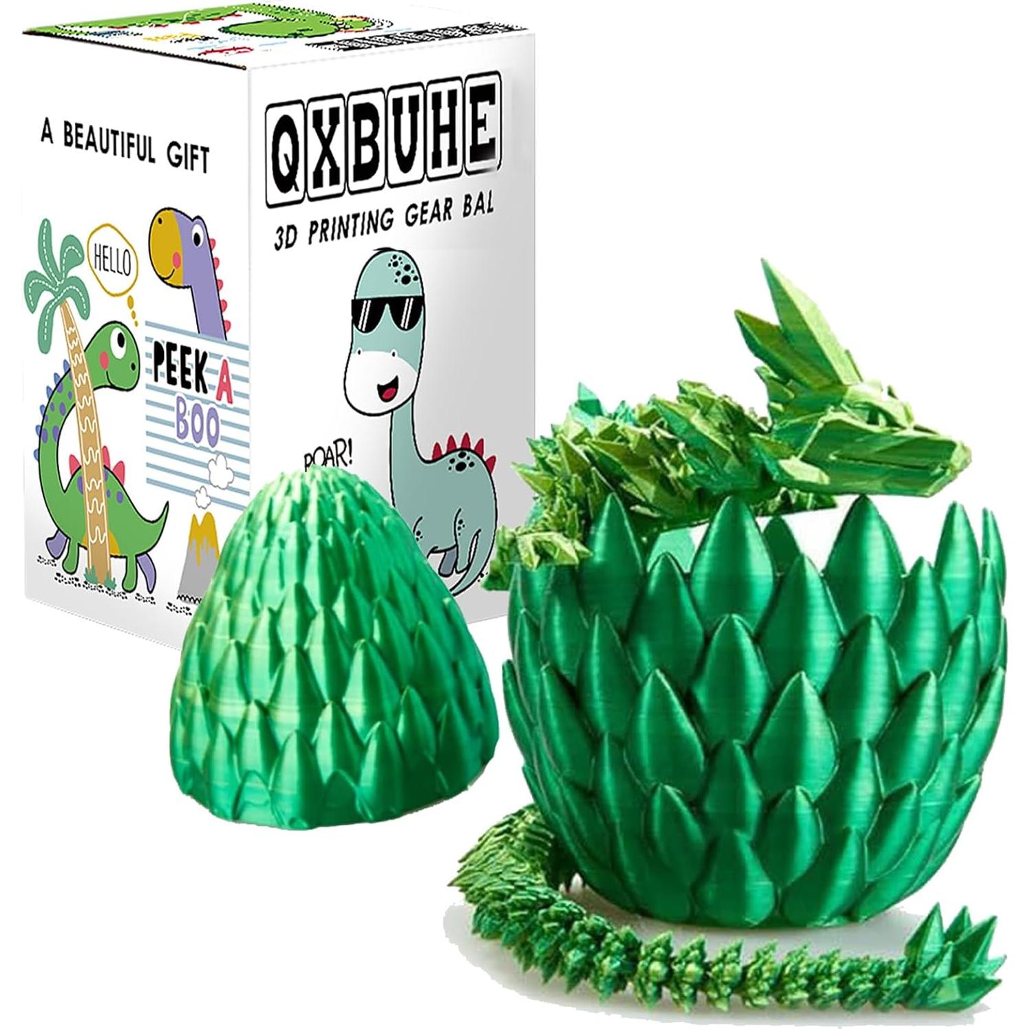 Huevo de Dragón 3D Qxbuhe 30 cm Turquesa Decoración