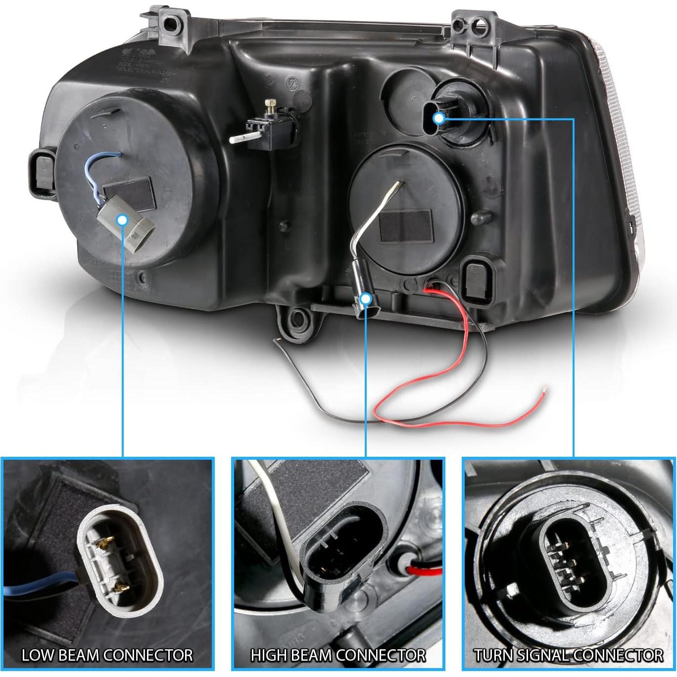 Faros Halógenos Proyector AmeriLite para Chrysler 300C 2005-2009