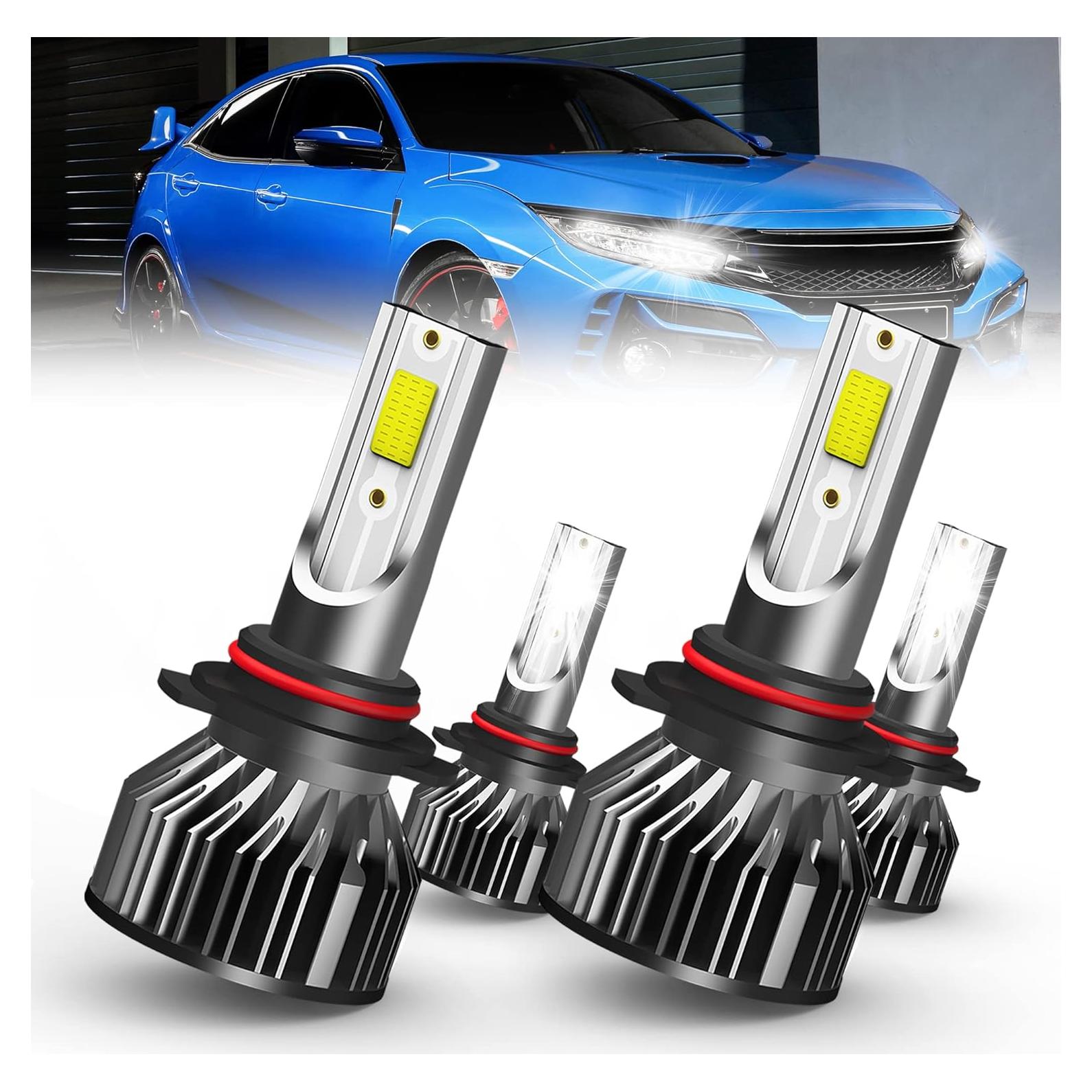 Combo de Bombillas LED QIPEIZSP 9005 9006 para Honda Civic