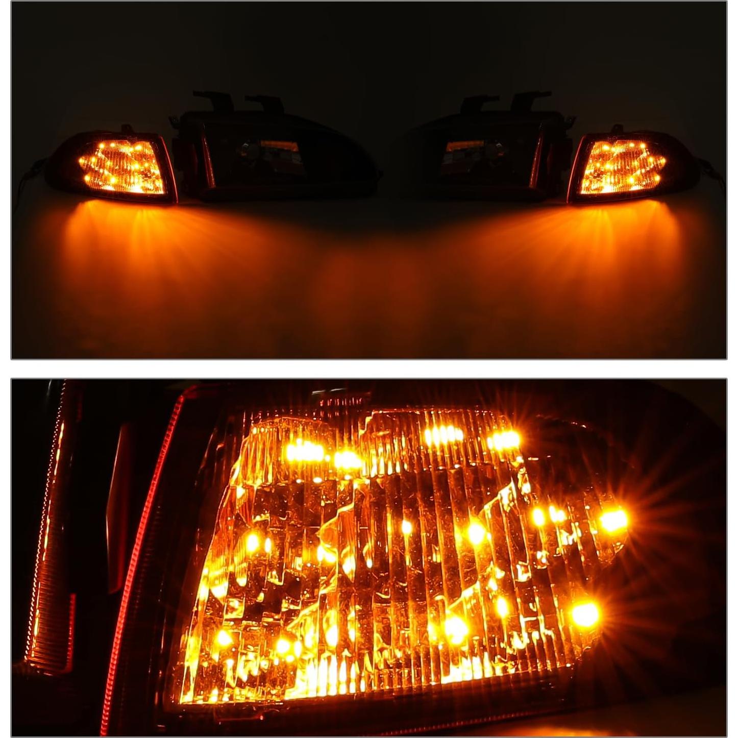 Faros Delanteros LED Magshion para Honda Civic 92-95 Negro