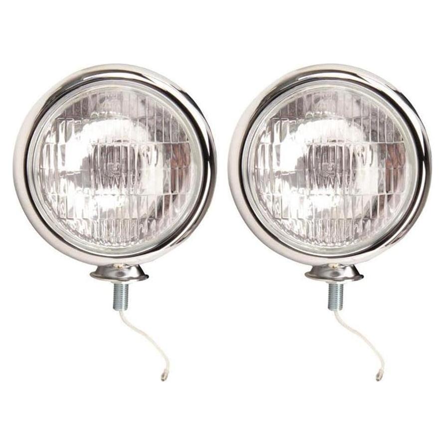 Luces Antiniebla Vintage Speedway Motors - Cromo - Lente Clara - 12V - Par