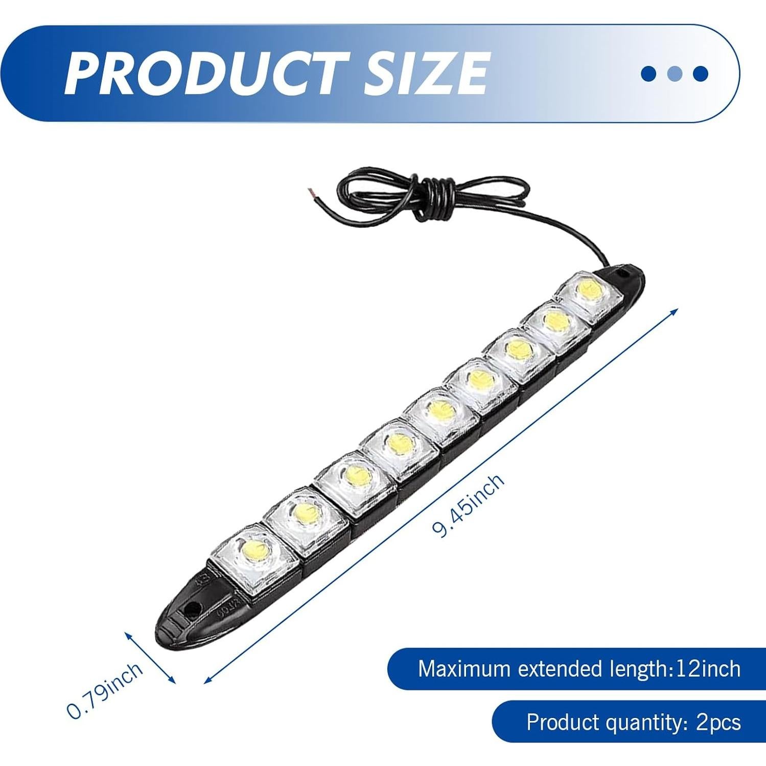 Kit de Luces LED de Conducción Diurna Zigeiya 2 PCS IP67