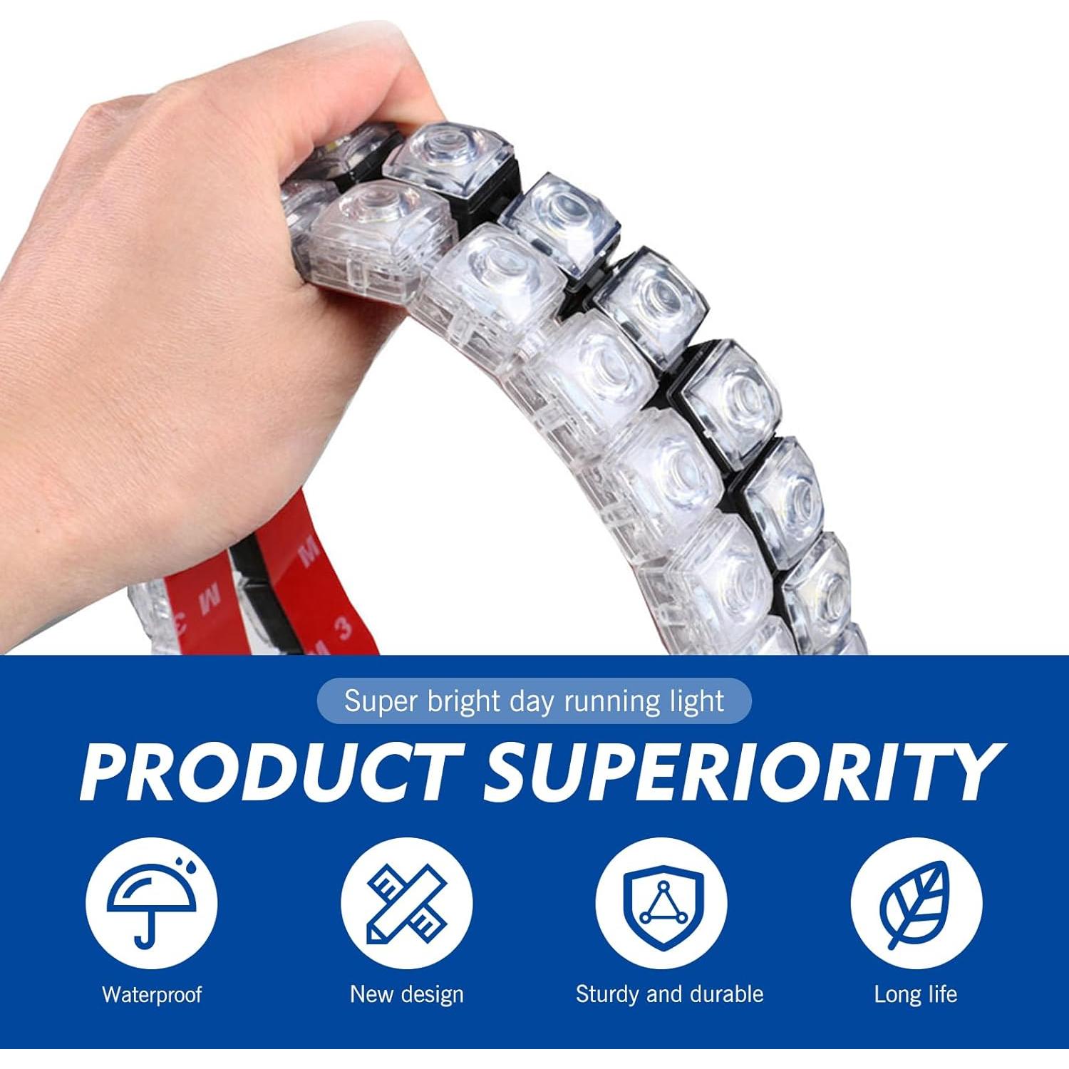 Kit de Luces LED de Conducción Diurna Zigeiya 2 PCS IP67