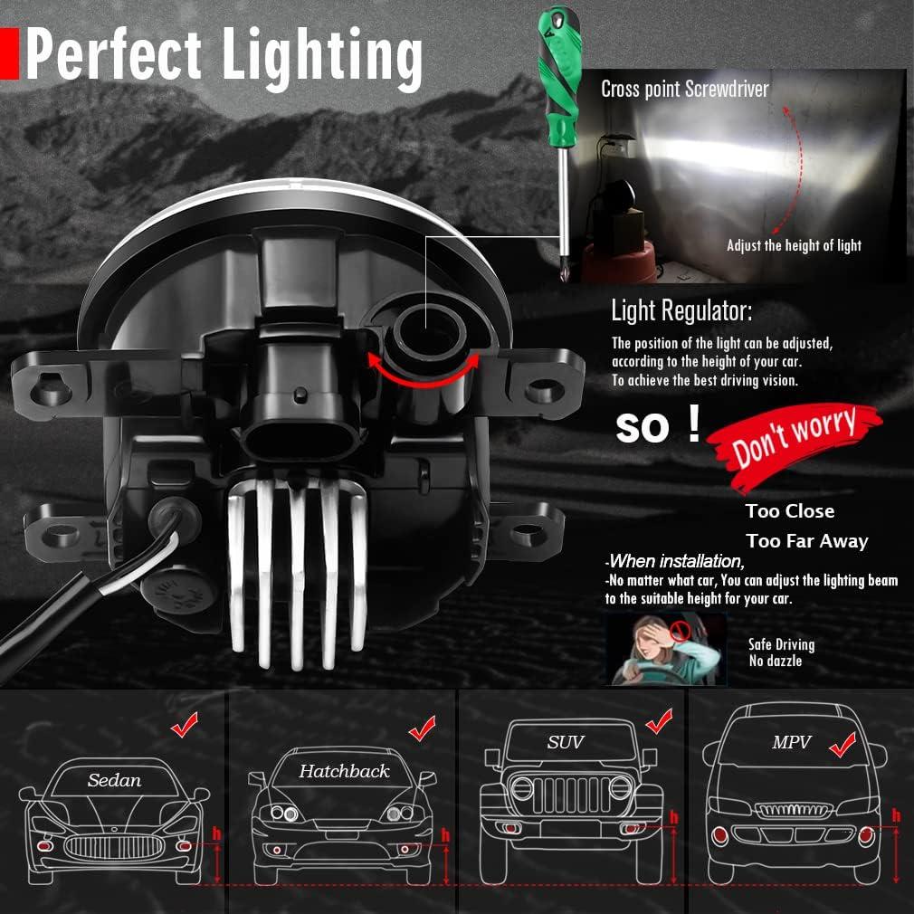 Luces de Niebla LED Cawanerl Angel Eye para Honda Acura